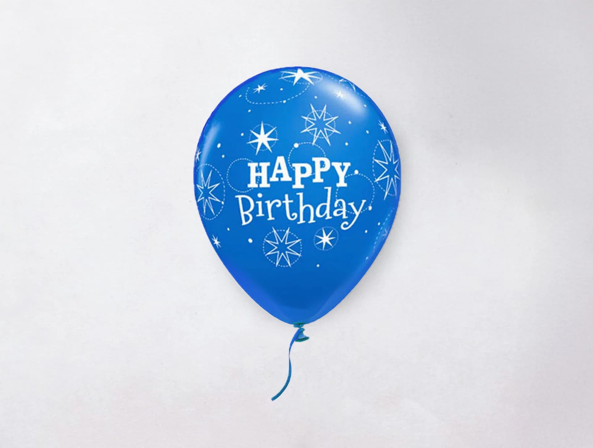 Helium Balloon - Happy Birthday Balloon Blue