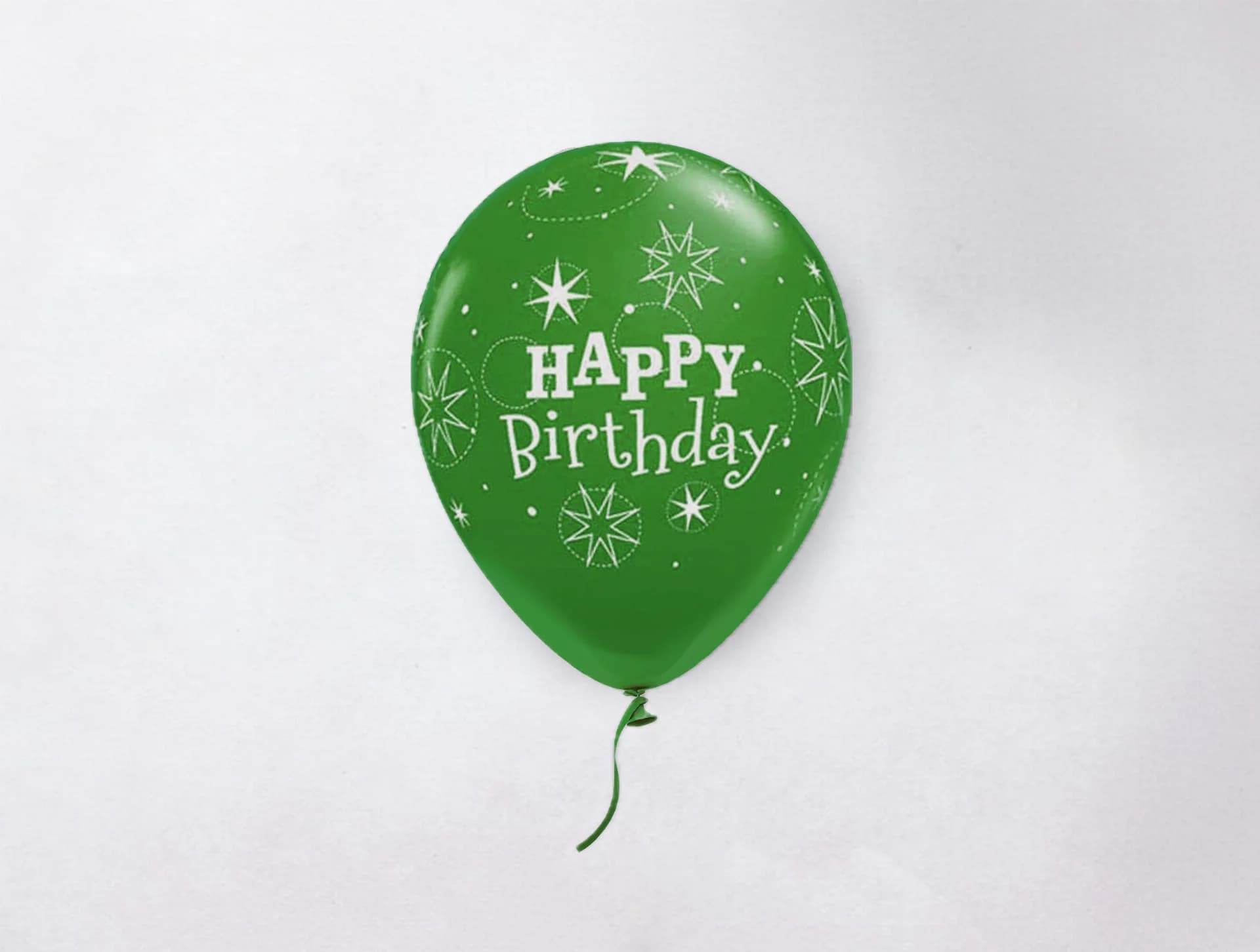 Helium Balloon - Happy Birthday Balloon Green
