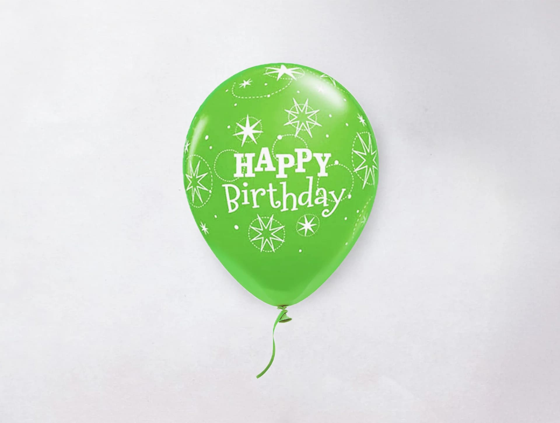Helium Balloon - Happy Birthday Balloon Light Green