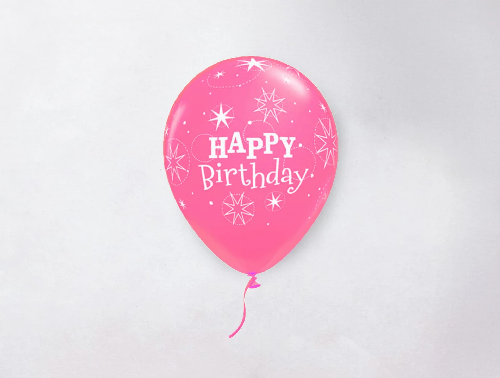 Helium Balloon - Happy Birthday Balloon Pink