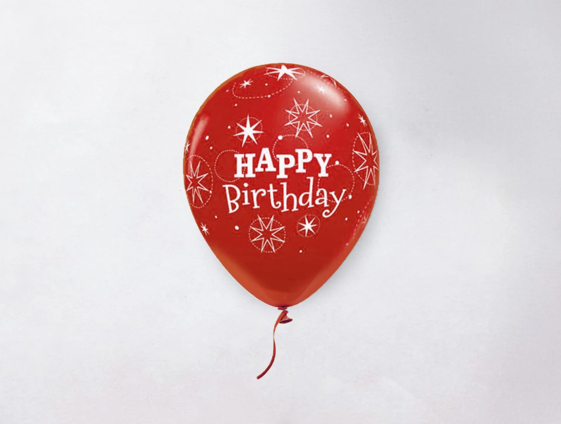 Helium Balloon - Happy Birthday Balloon Red