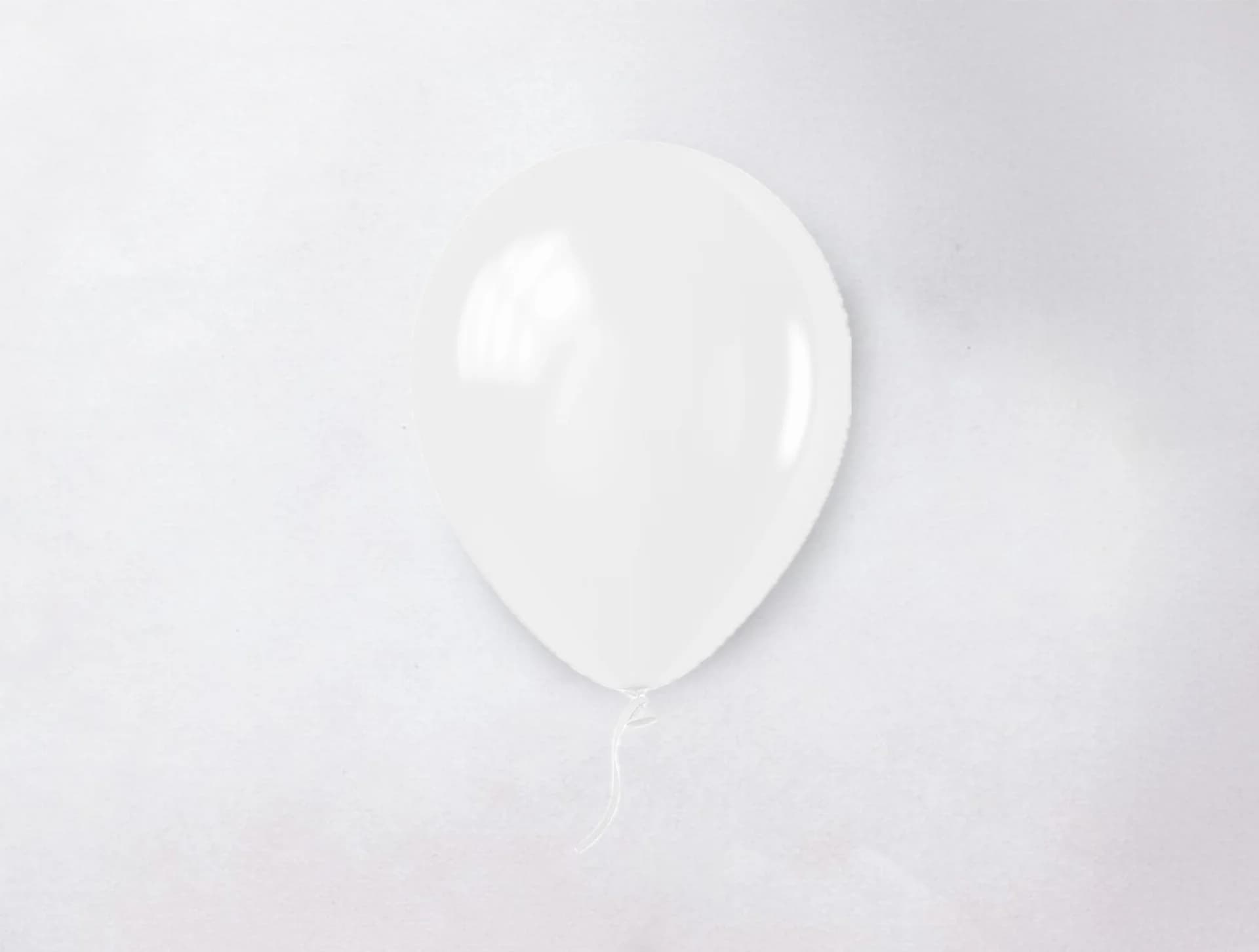 Helium Balloon - Shiny White Colour