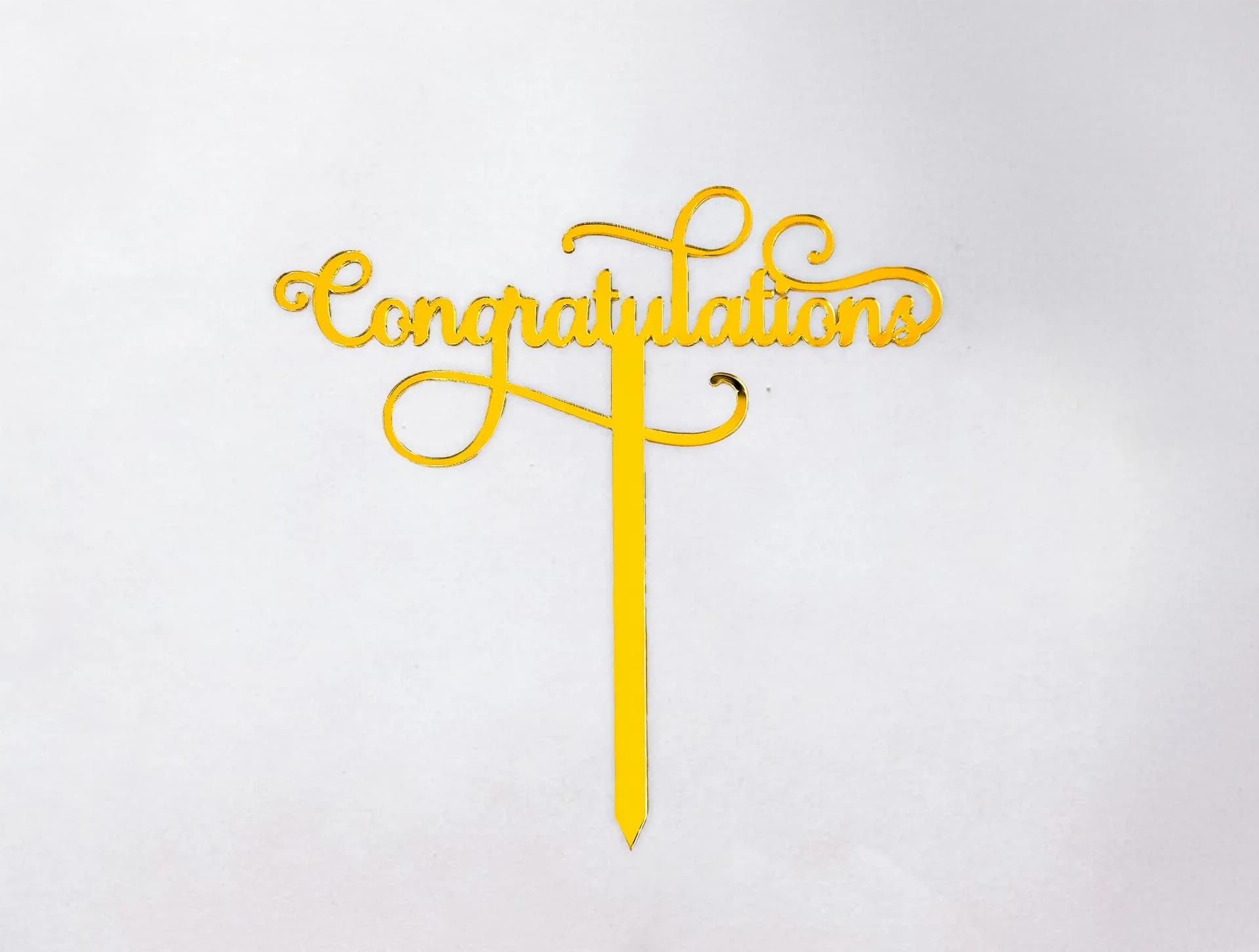 Acrylic Topper Gold - Congratulations