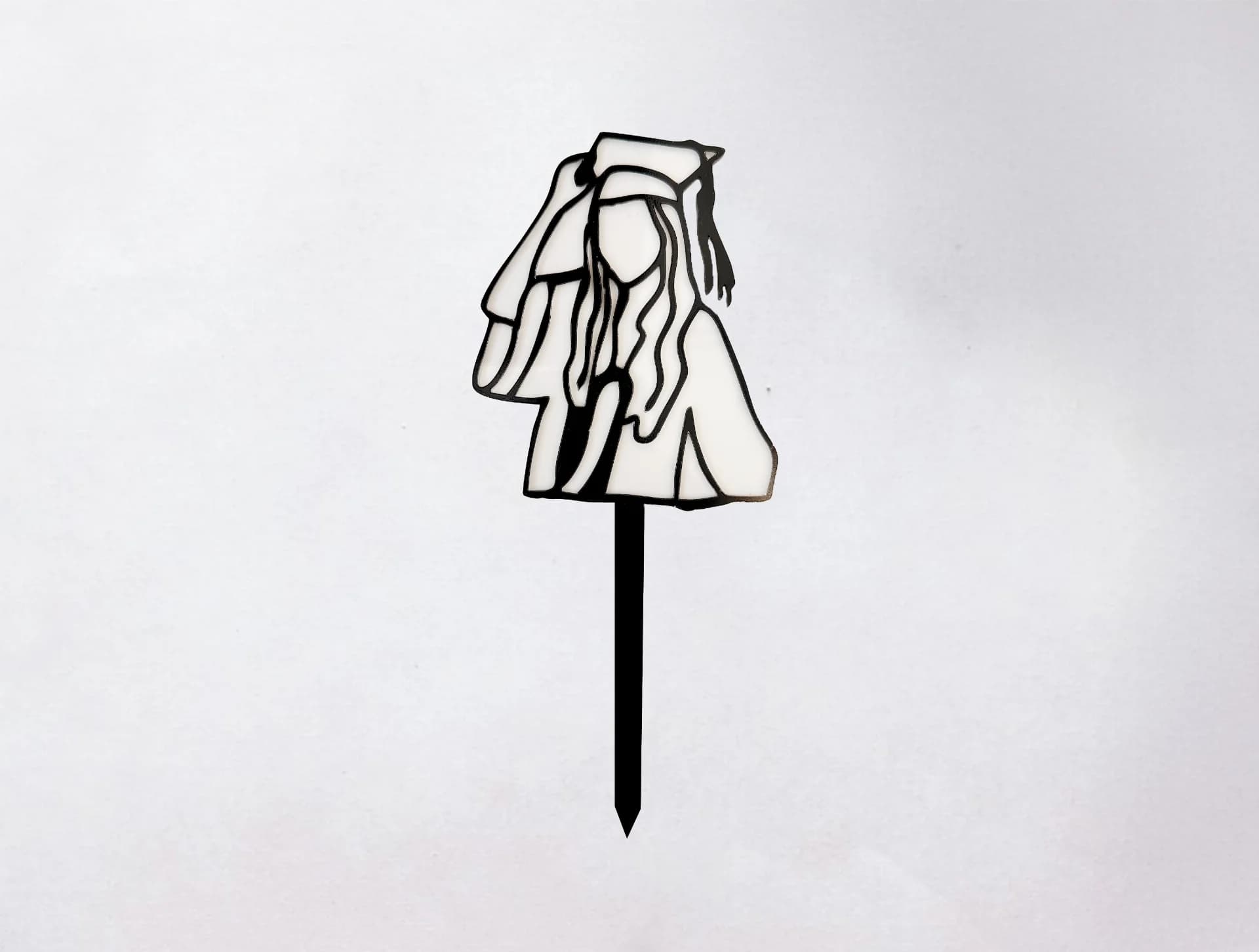 Acrylic Topper Black - Graduation Girl