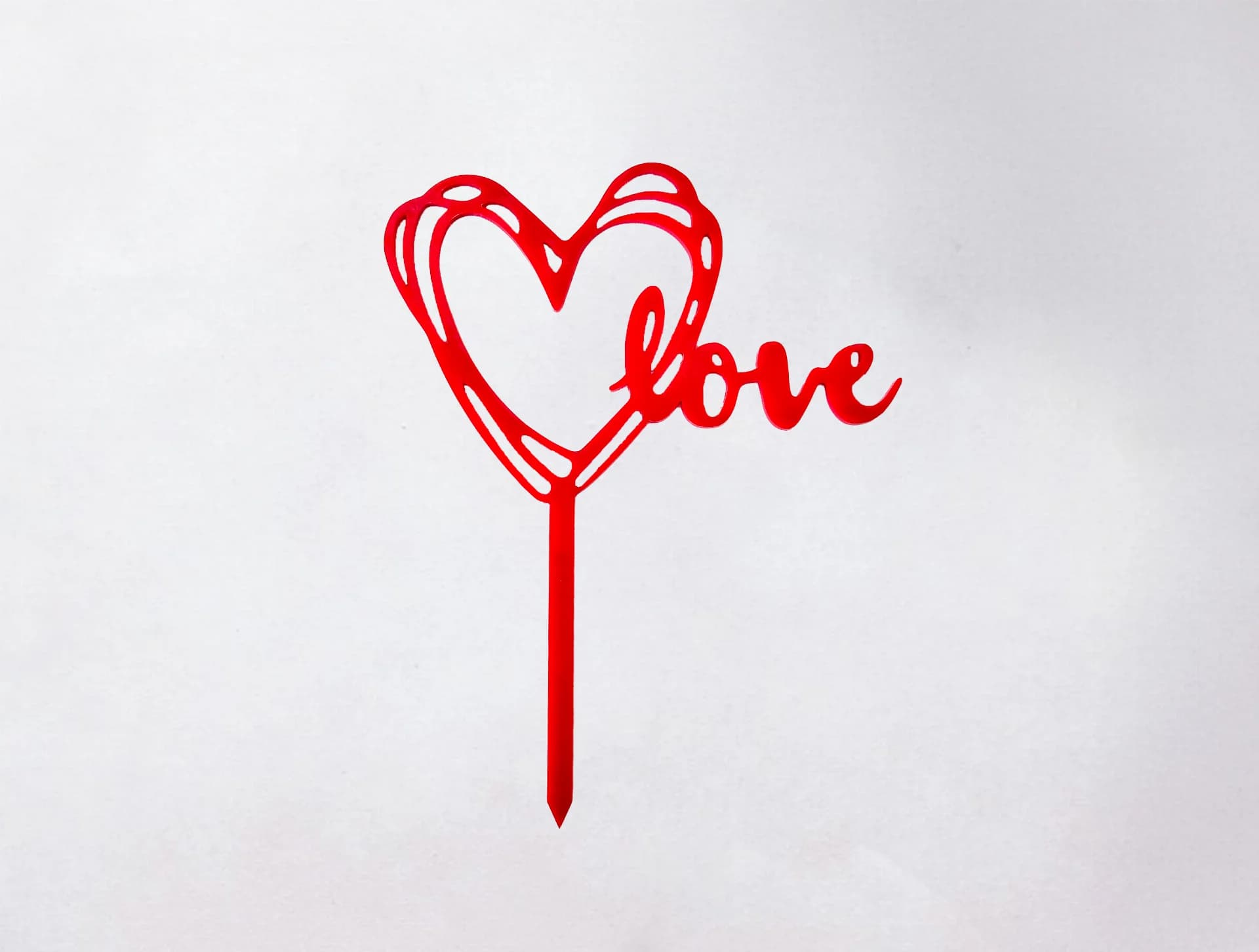 Acrylic Topper Red - Valentine's Day