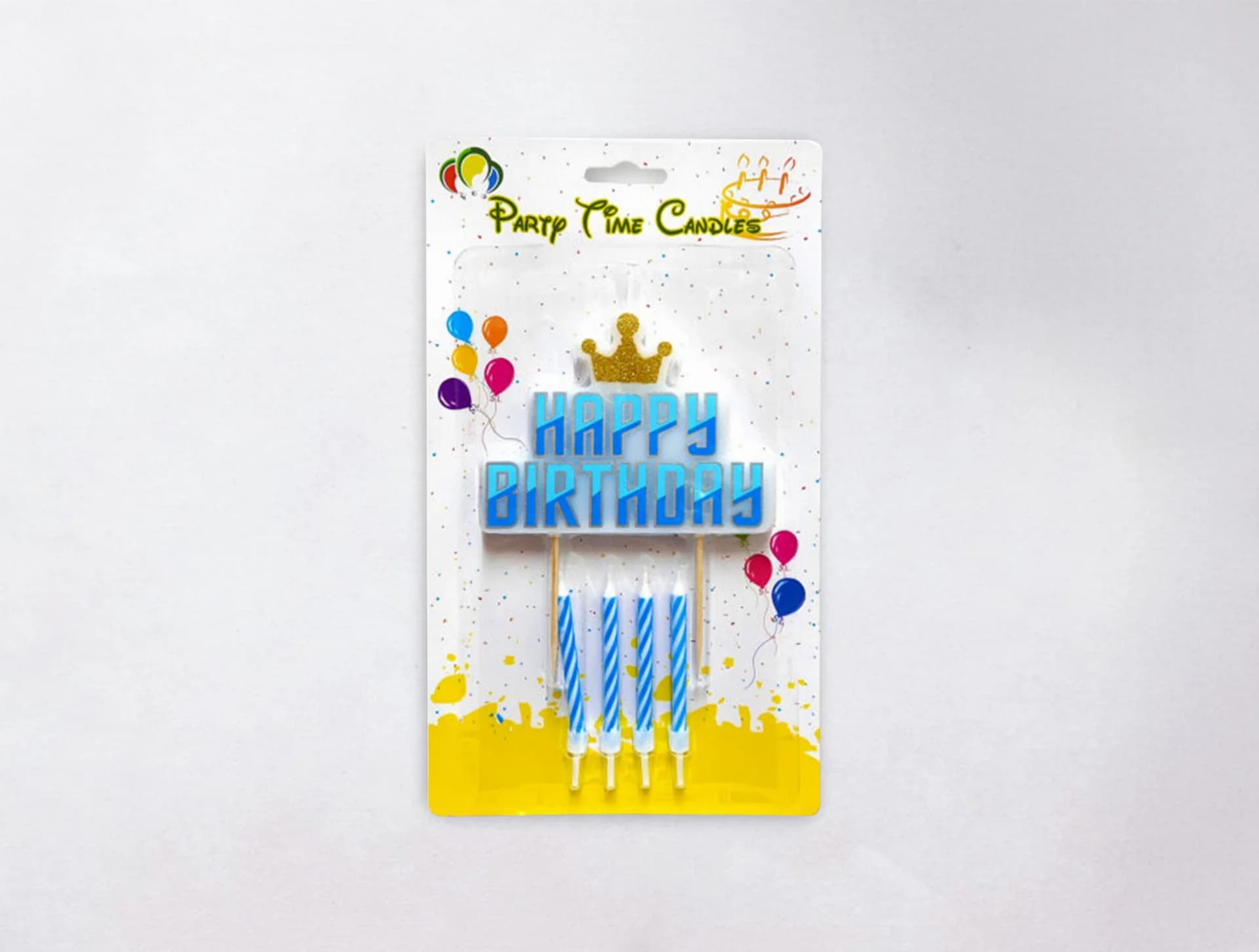 Happy Birthday Candle - Blue Set of 5Pcs
