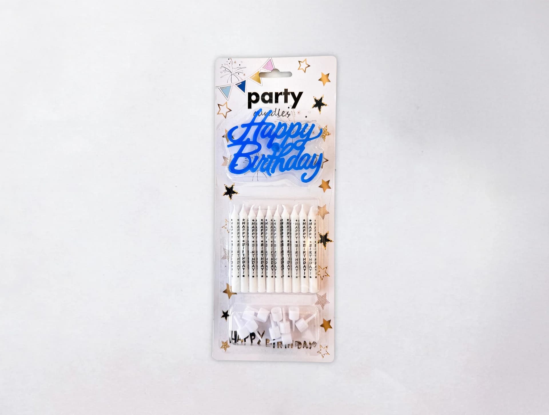 Happy Birthday Candle - Blue Set of 10Pcs