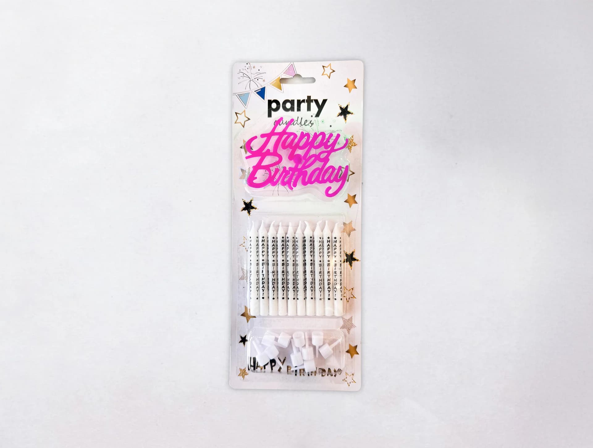 Happy Birthday Candle - Pink Set of 10Pcs