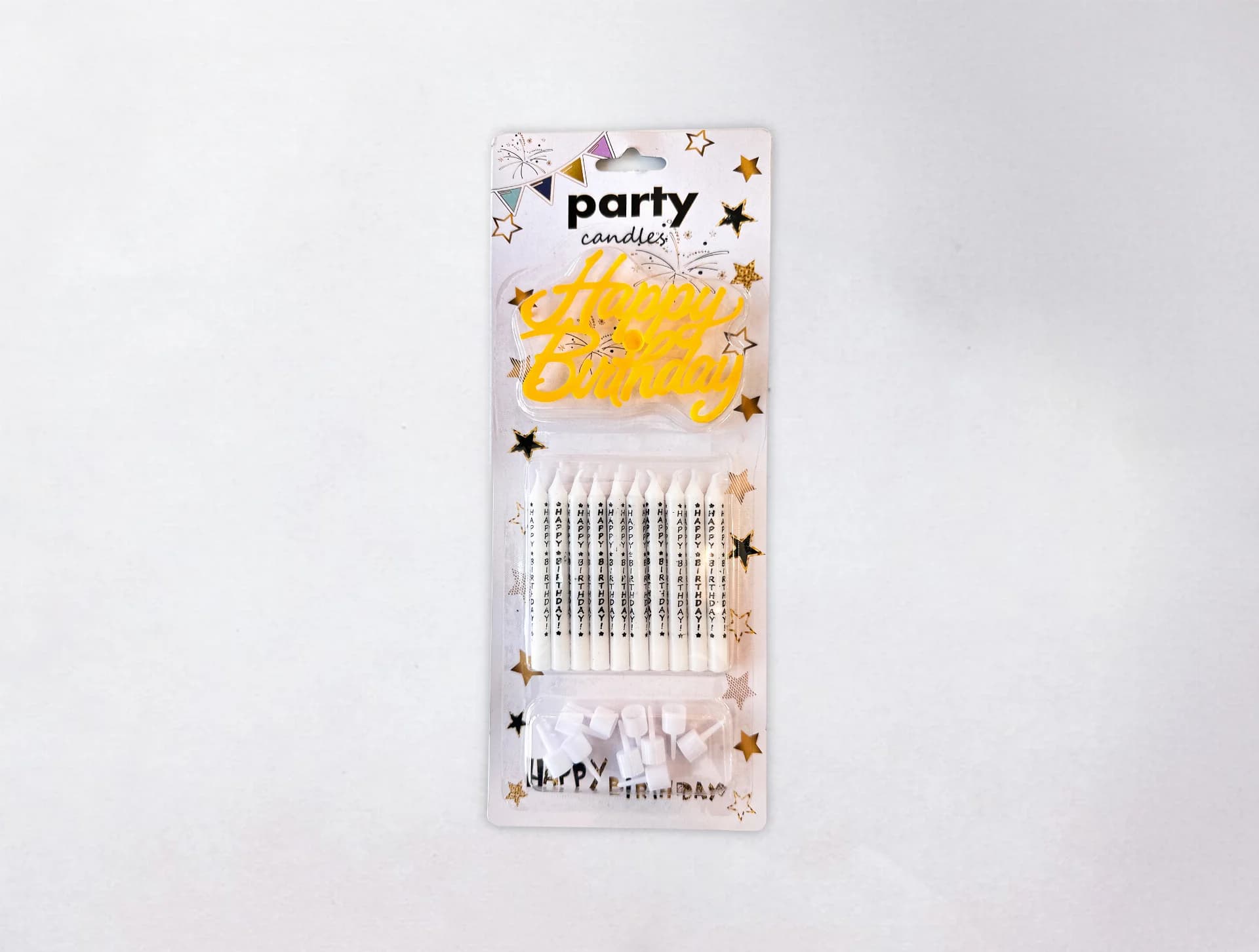 Happy Birthday Candle - Yellow Set of 10Pcs