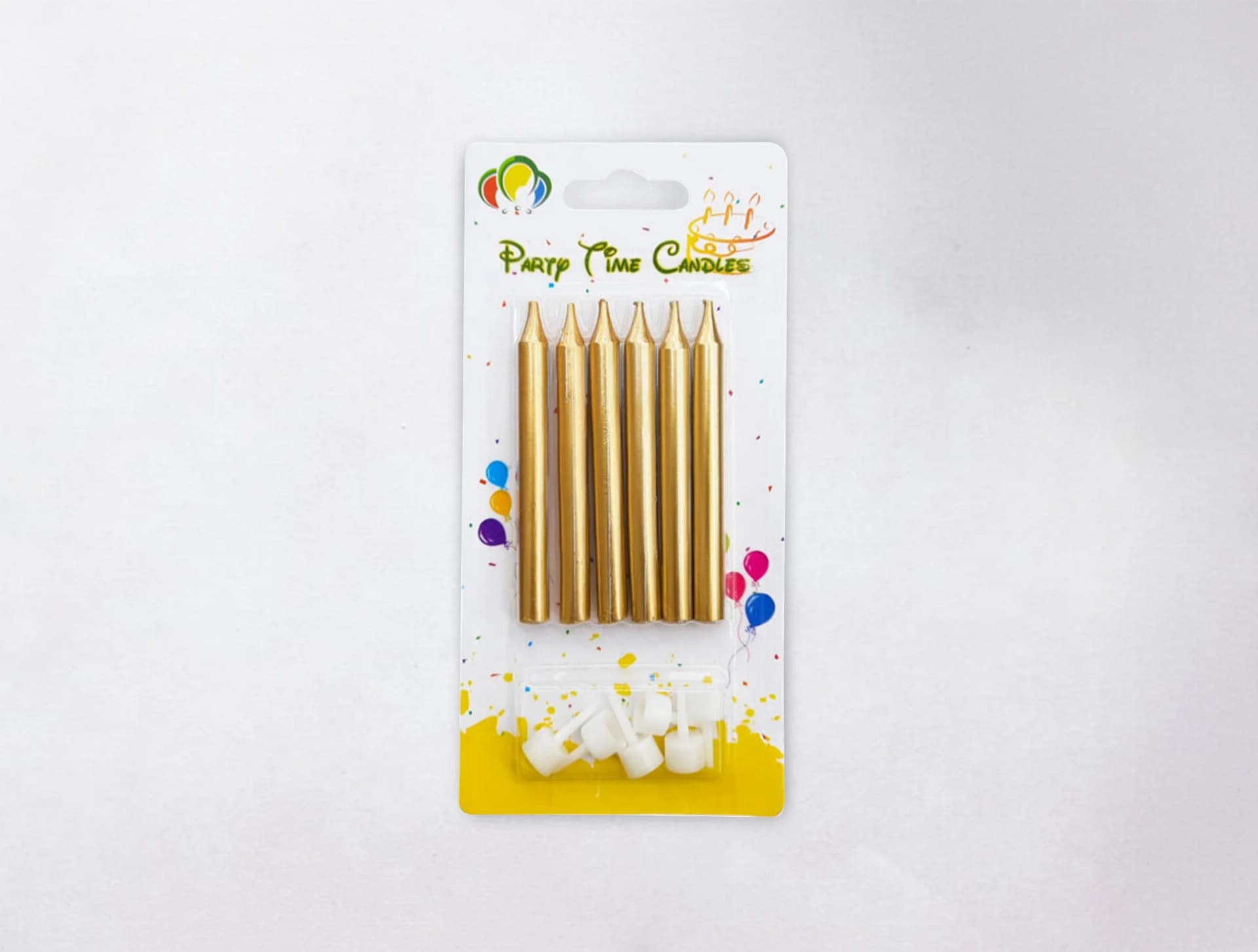 Happy Birthday Candle - Gold Set of 6Pcs