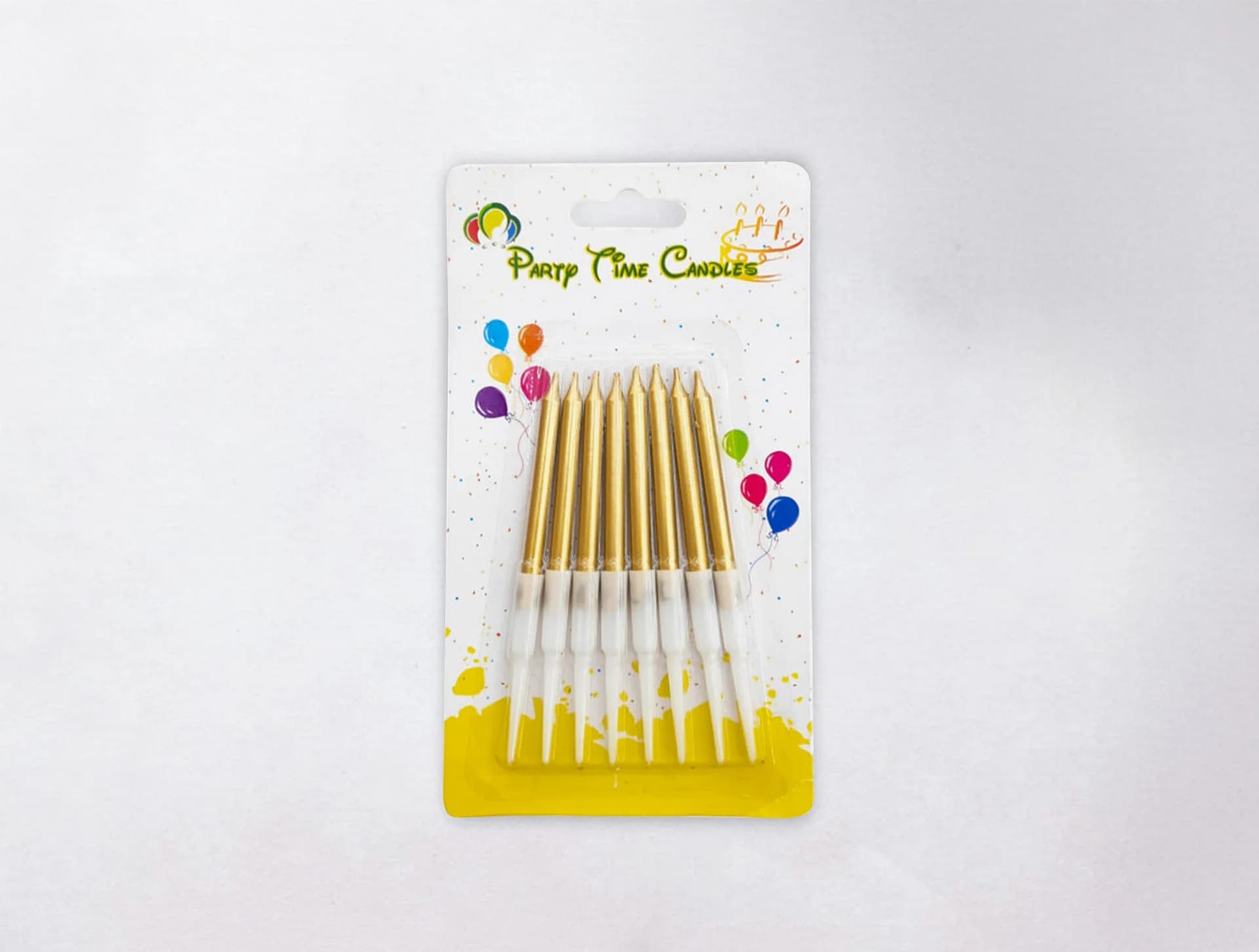 Happy Birthday Candle - Gold Set of 8Pcs