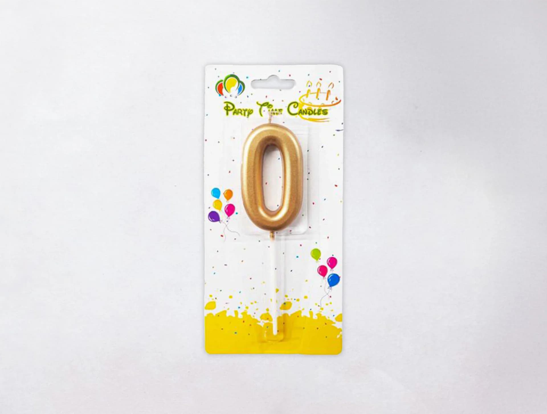 Number Candle - 0, Gold