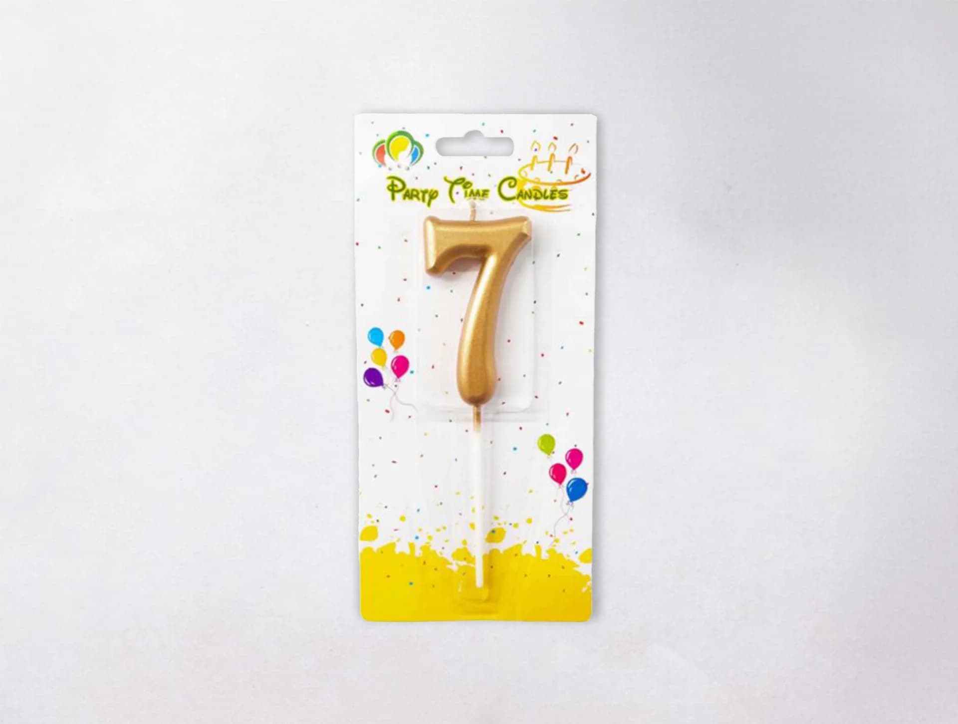 Number Candle - 7, Gold