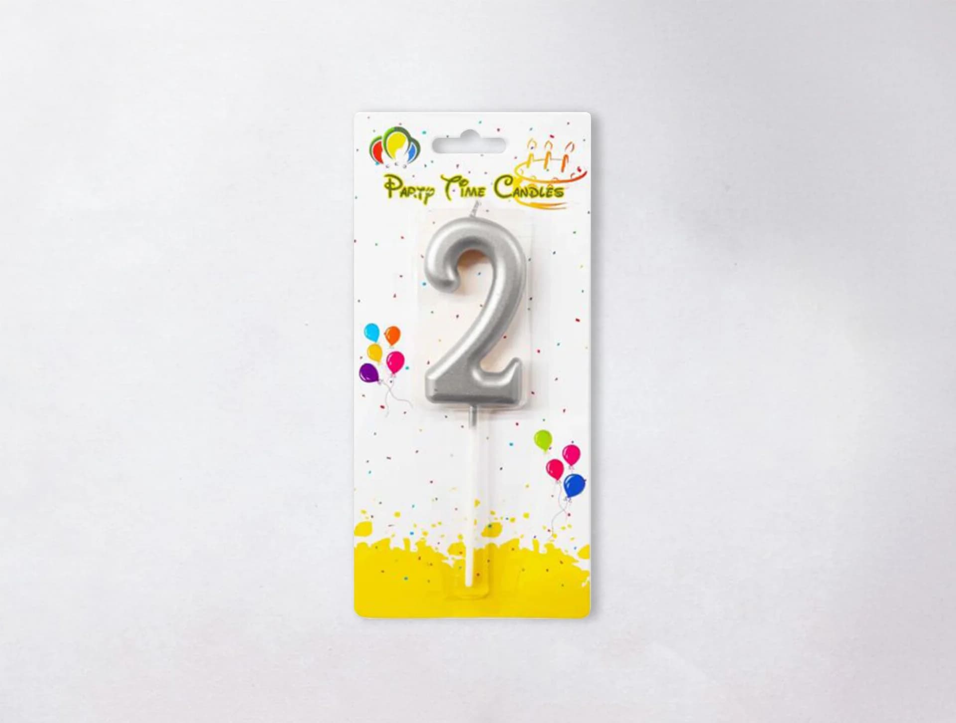 Number Candle - 2, Silver