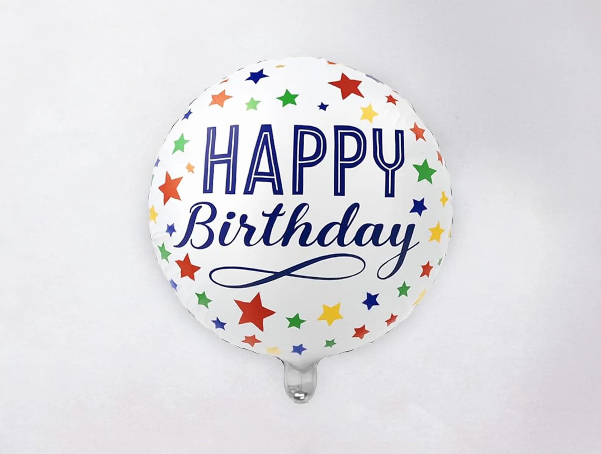 Helium Balloon - Happy Birthday Colorful Stars