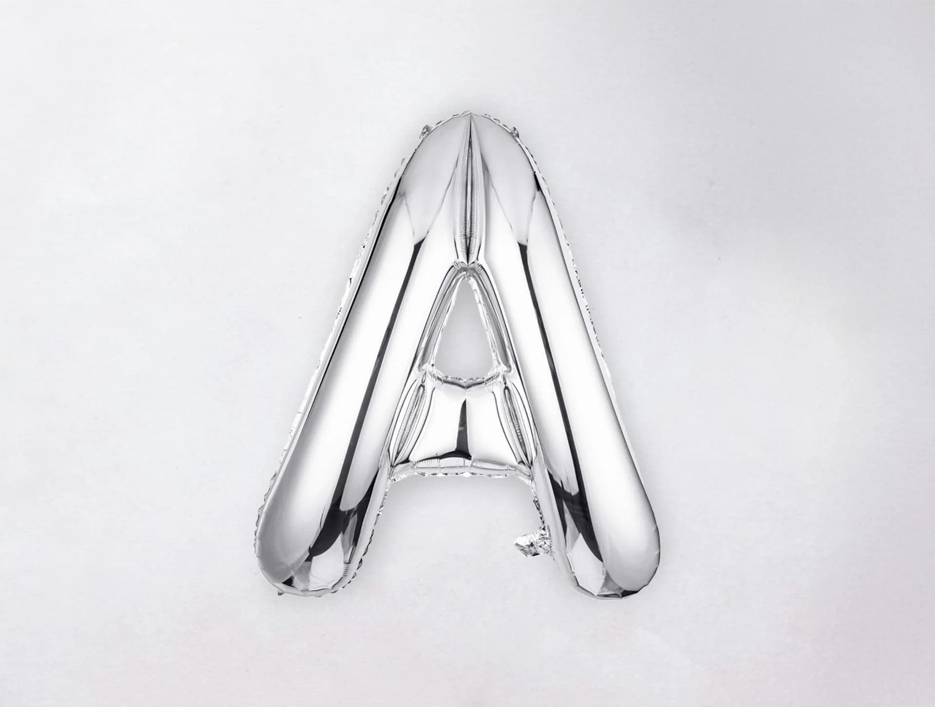 Helium Letter Balloon - A - Silver