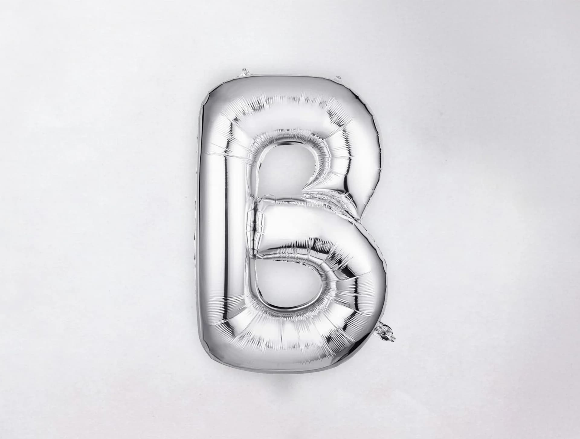 Helium Letter Balloon - B - Silver