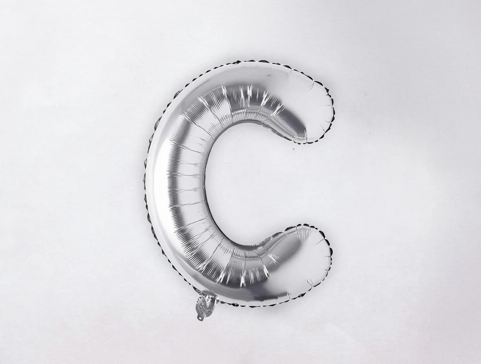 Helium Letter Balloon - C - Silver