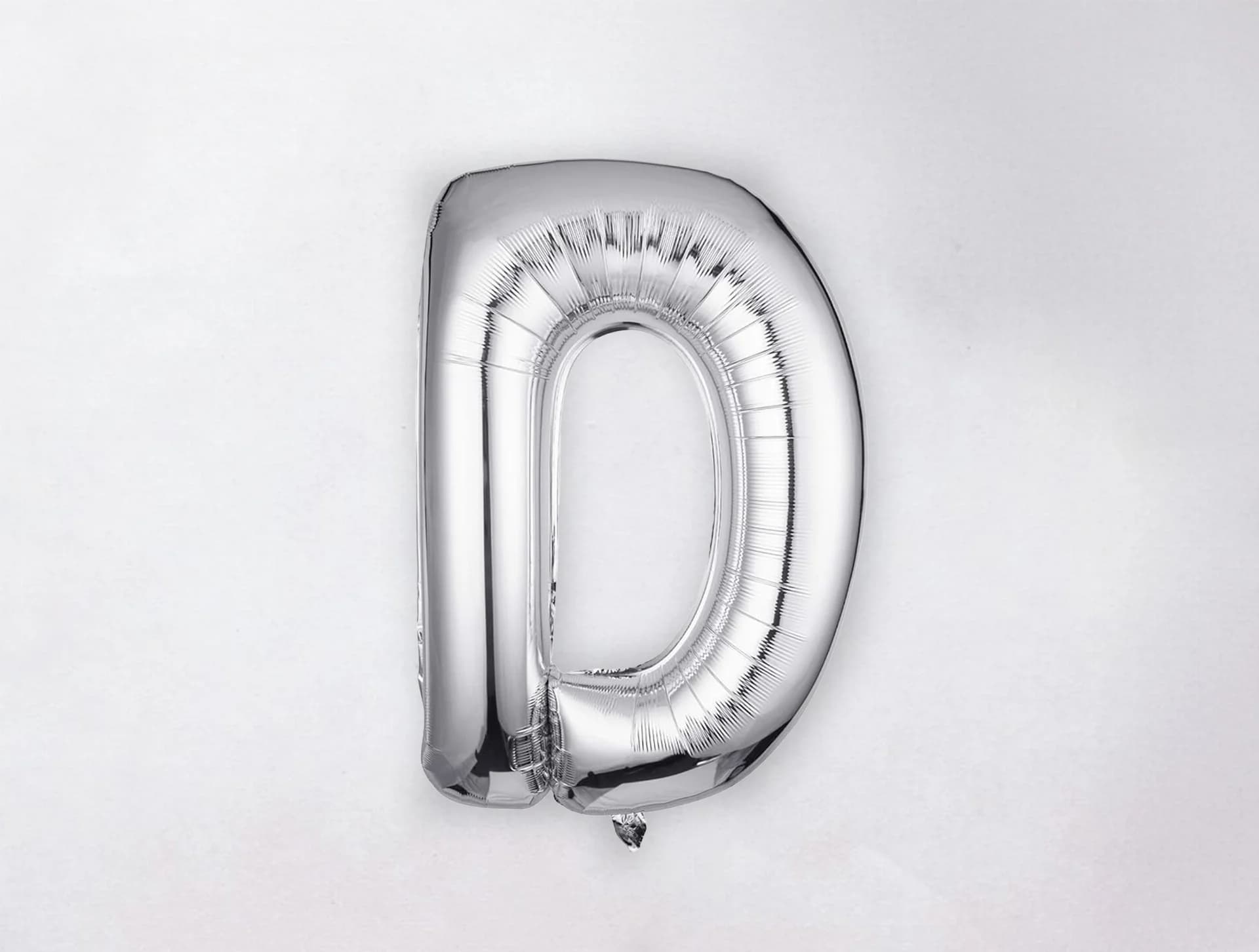 Helium Letter Balloon - D - Silver