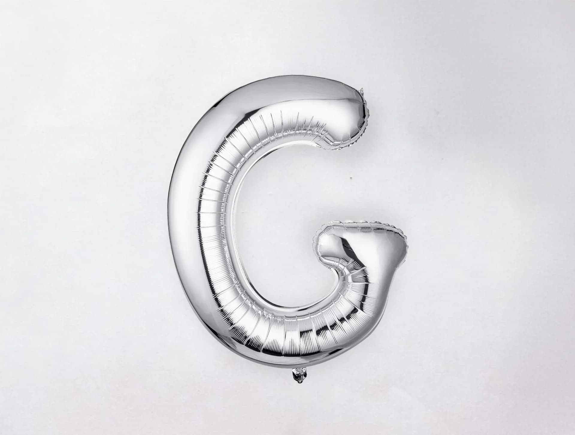 Helium Letter Balloon - G - Silver