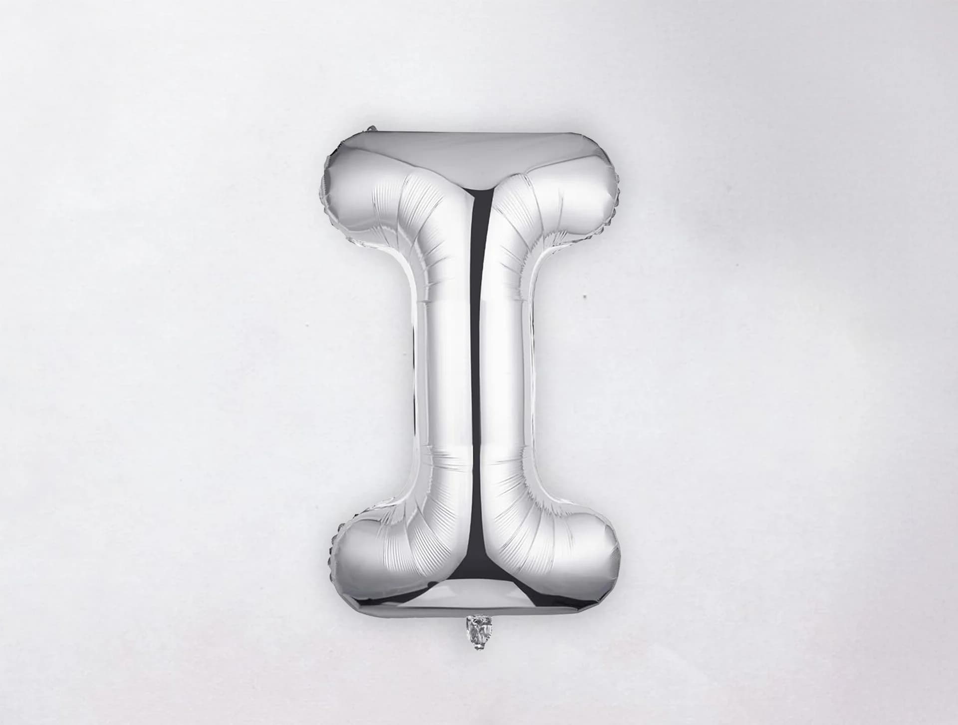 Helium Letter Balloon - I - Silver
