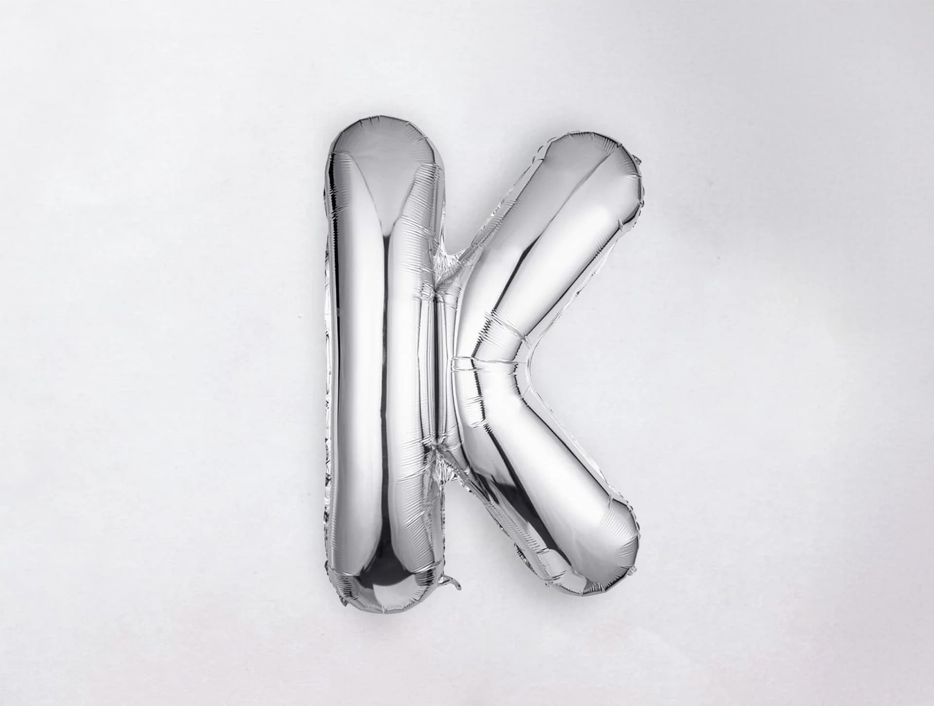 Helium Letter Balloon - K - Silver