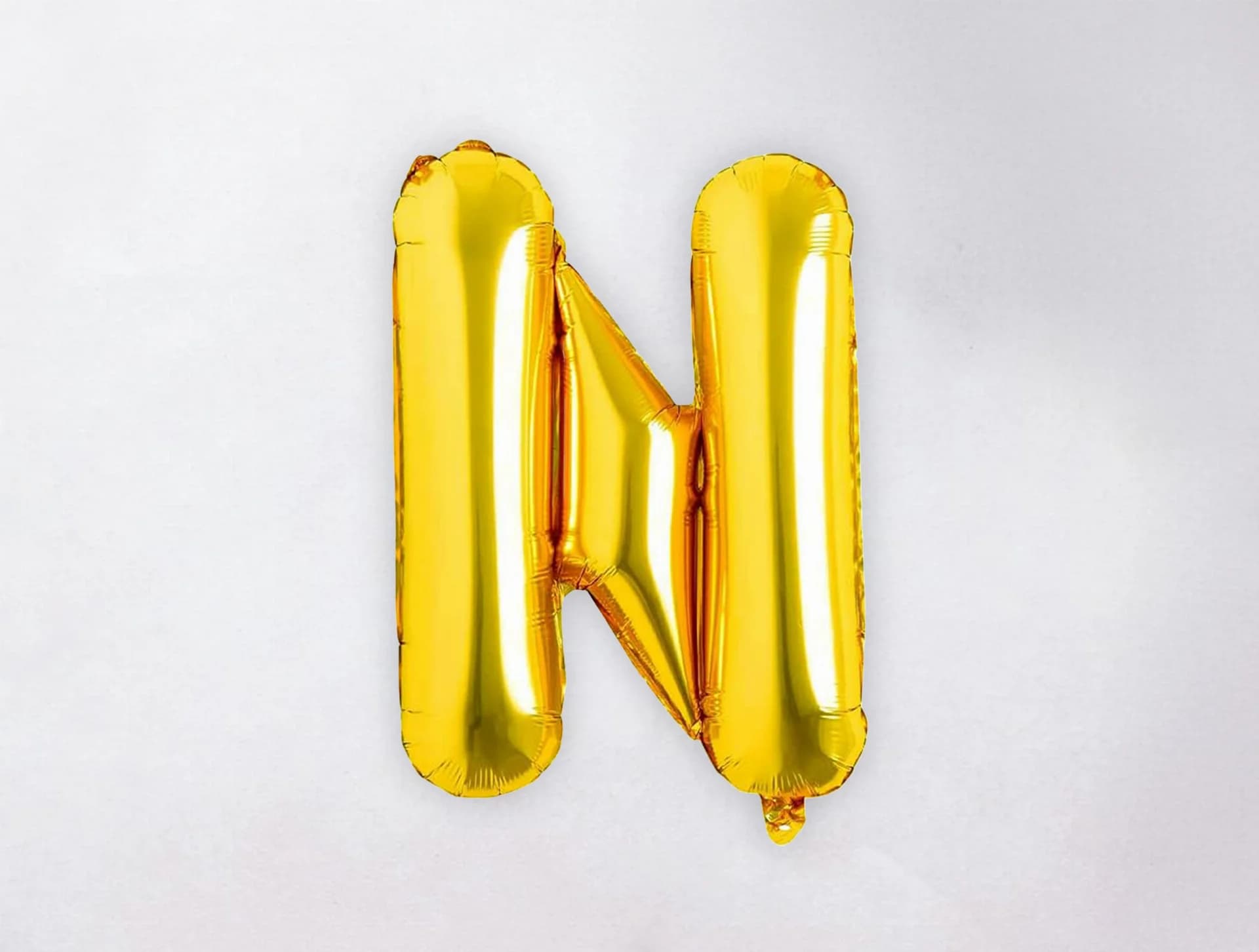 Helium Letter Balloon - N - Gold