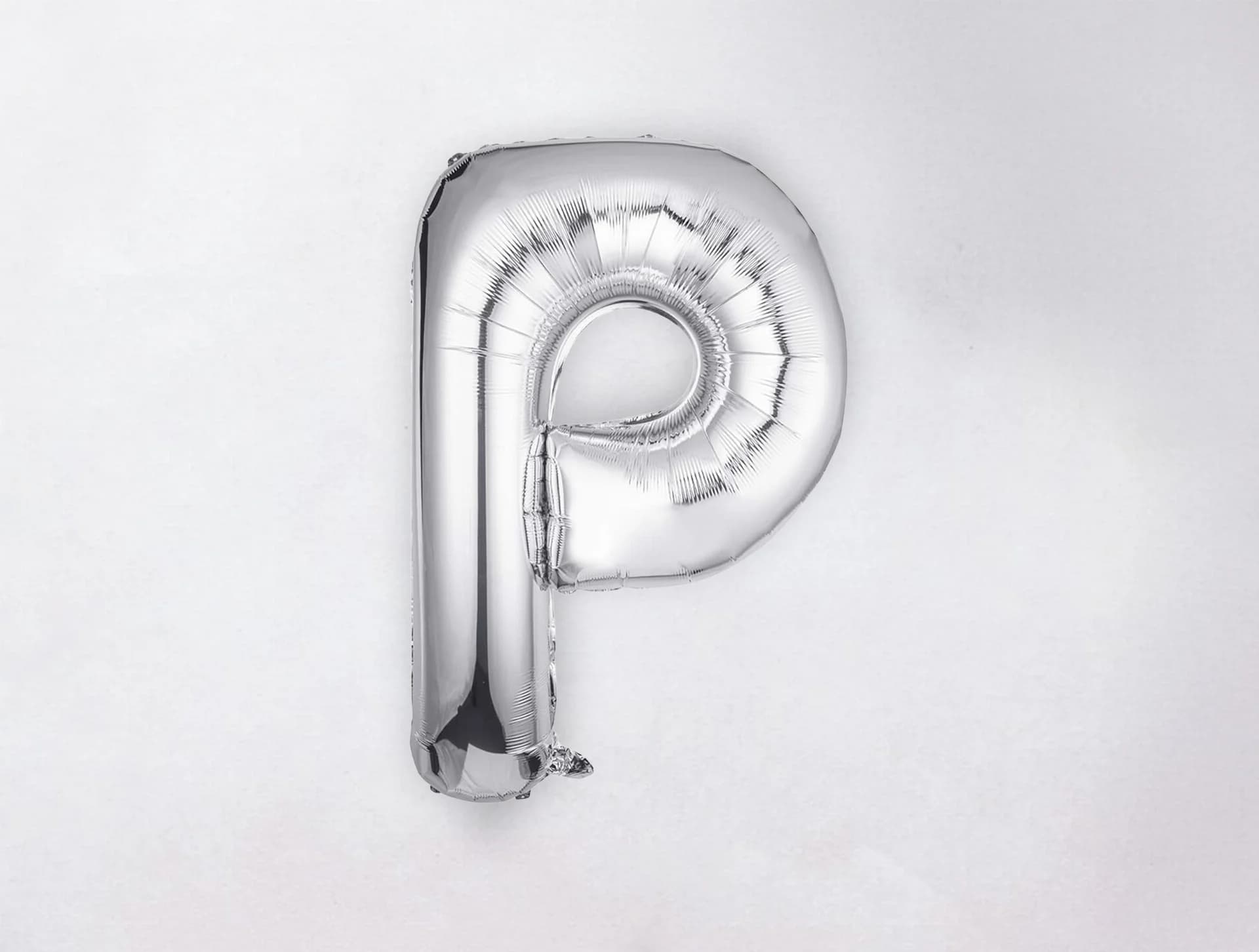 Helium Letter Balloon - P - Silver