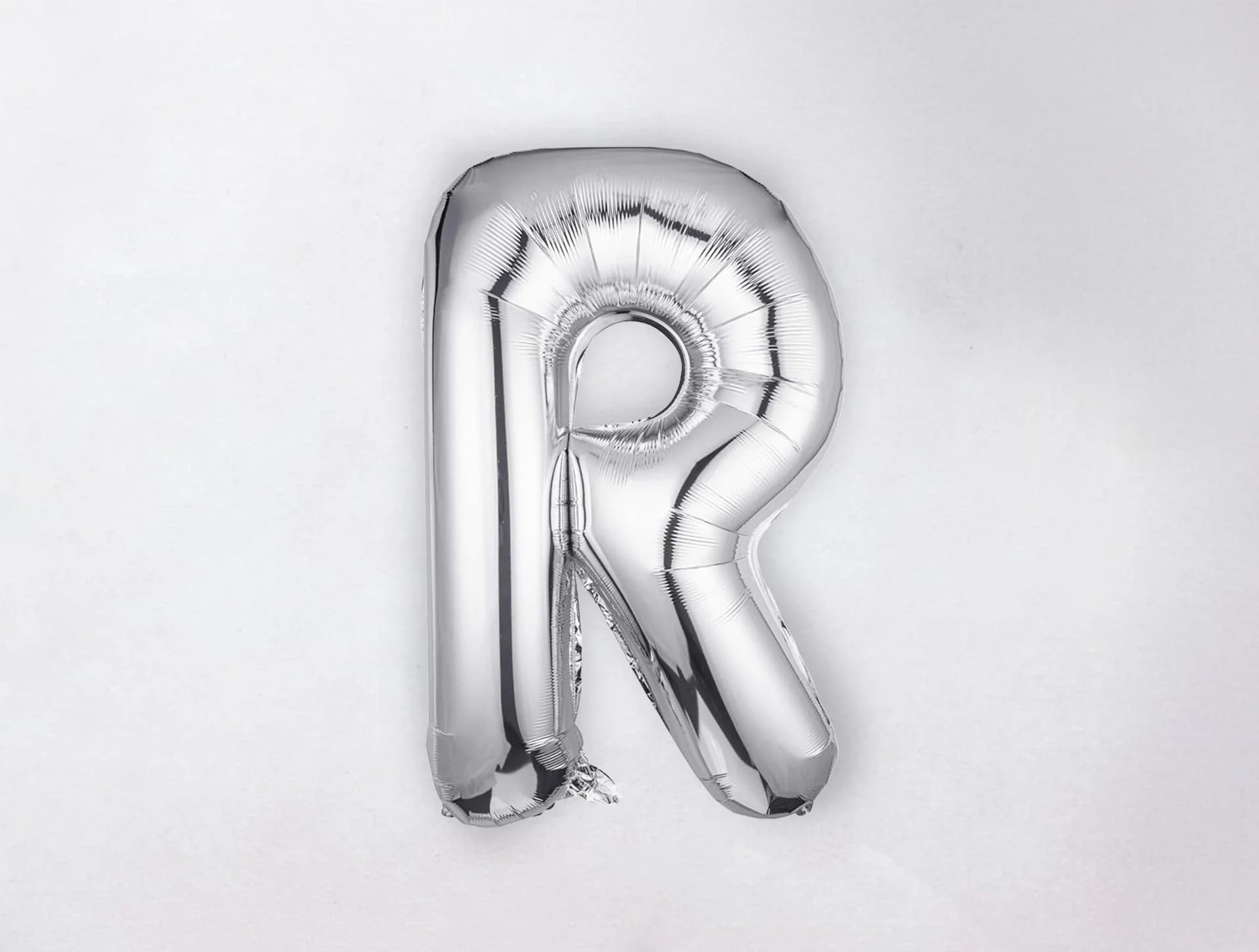 Helium Letter Balloon - R - Silver