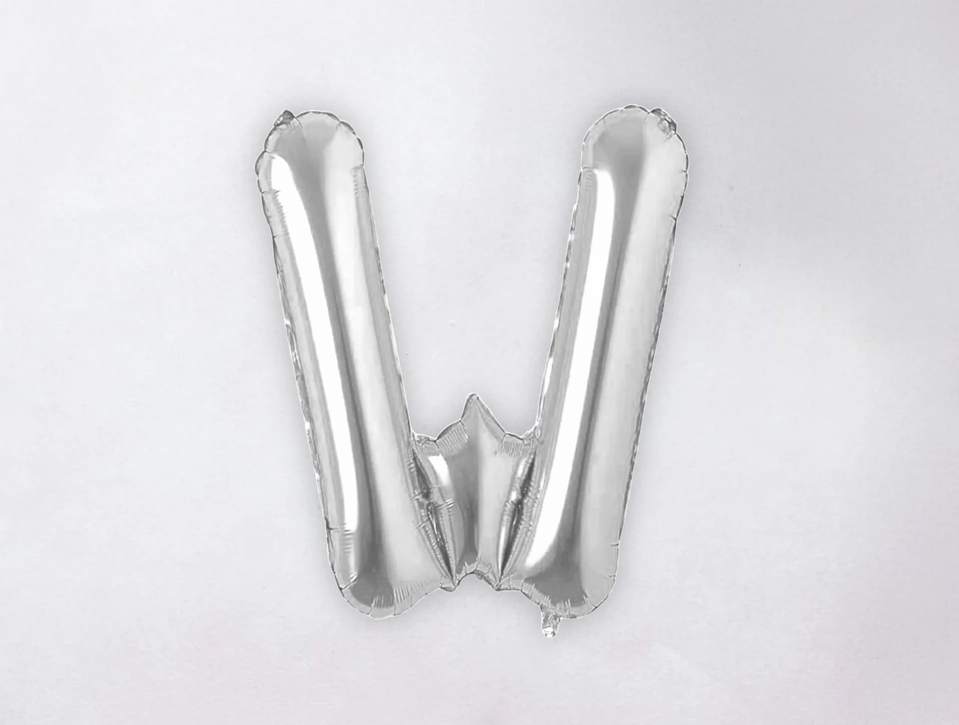 Helium Letter Balloon - W - Silver