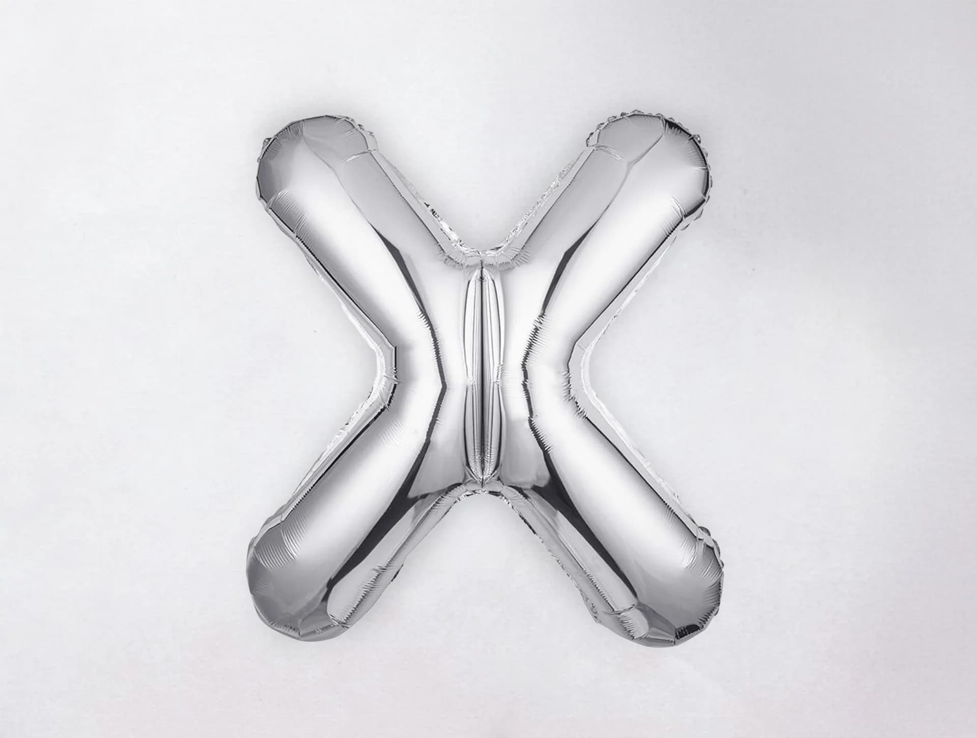 Helium Letter Balloon - X - Silver