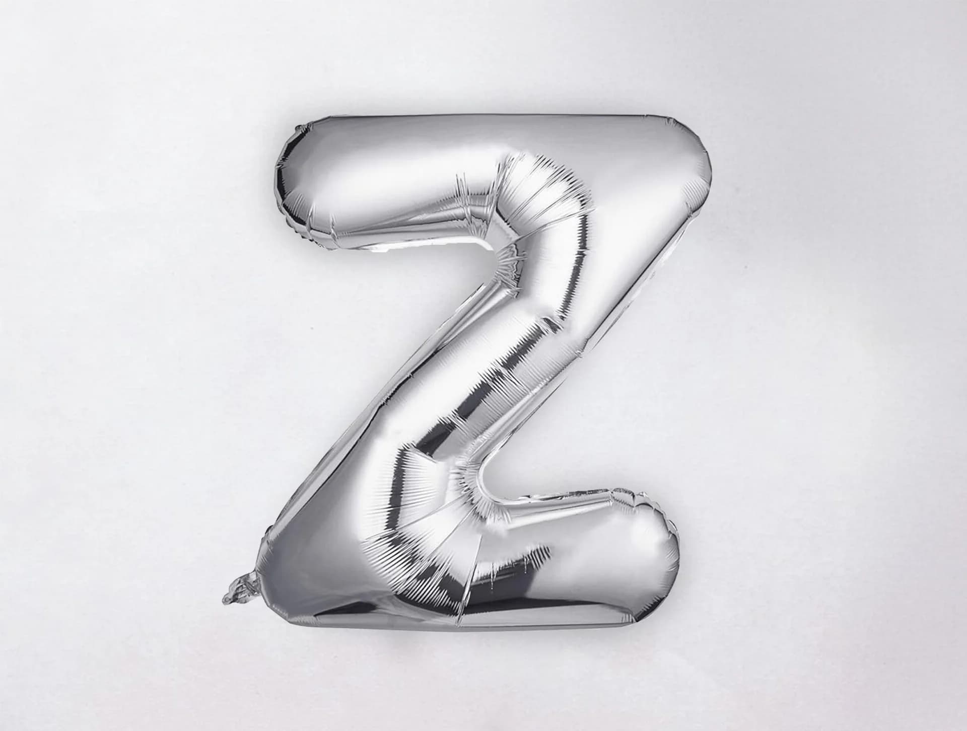 Helium Letter Balloon - Z - Silver