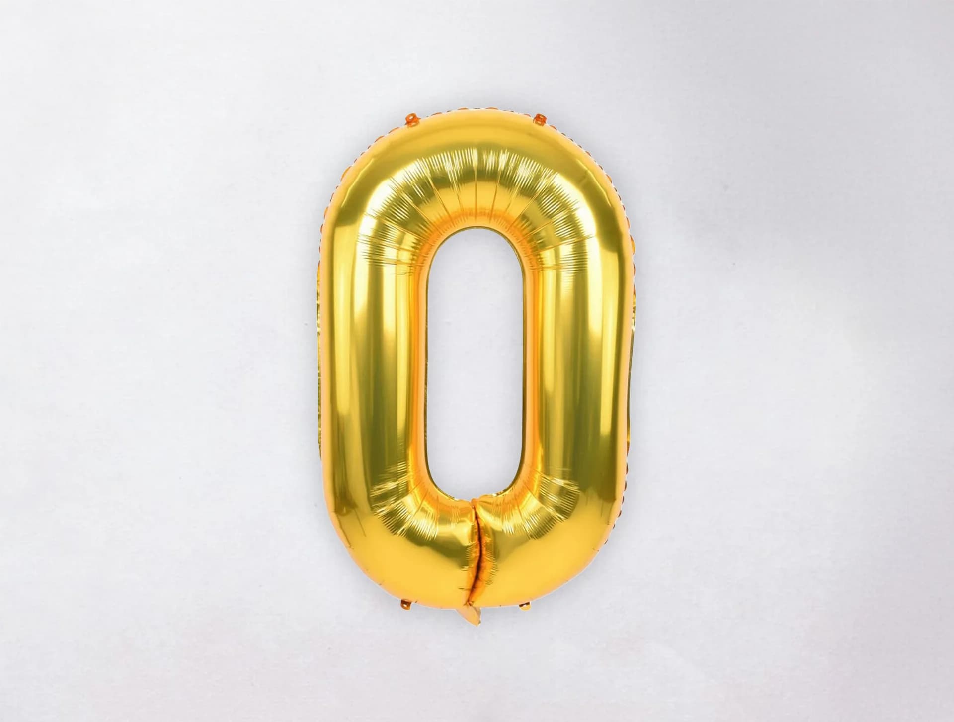 Helium Number Balloon -0 - Gold