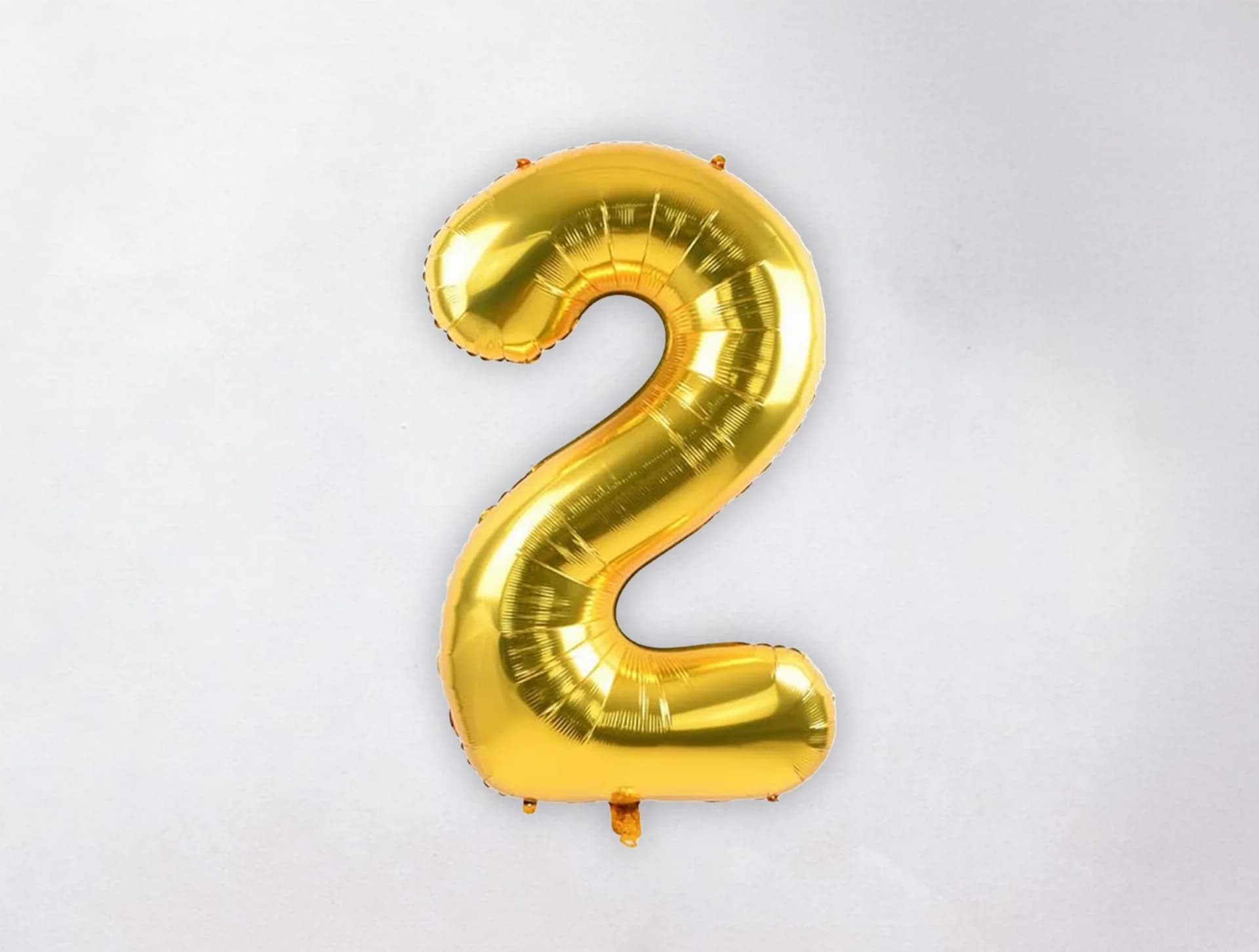 Helium Number Balloon - 2 - Gold