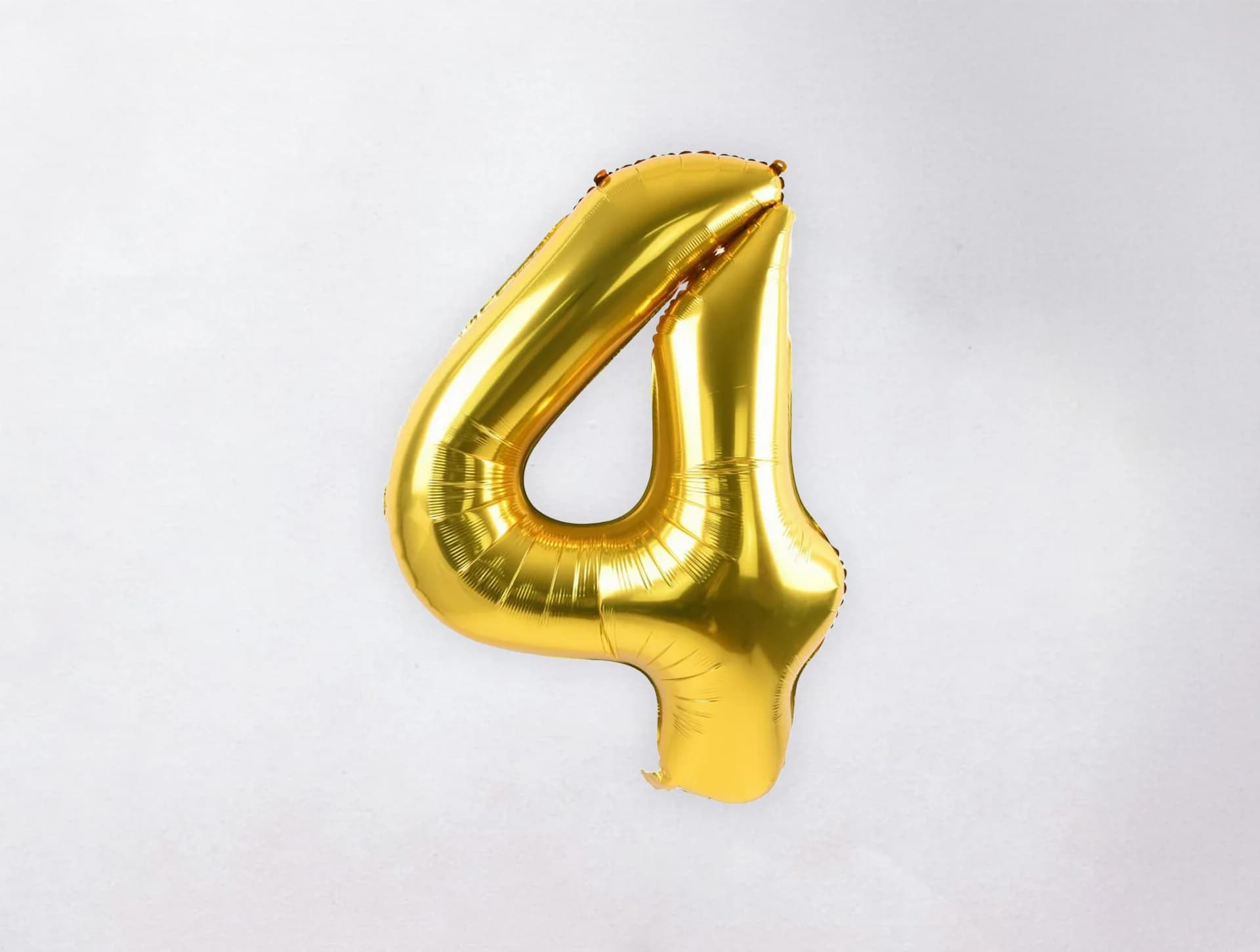Helium Number Balloon - 4 - Gold