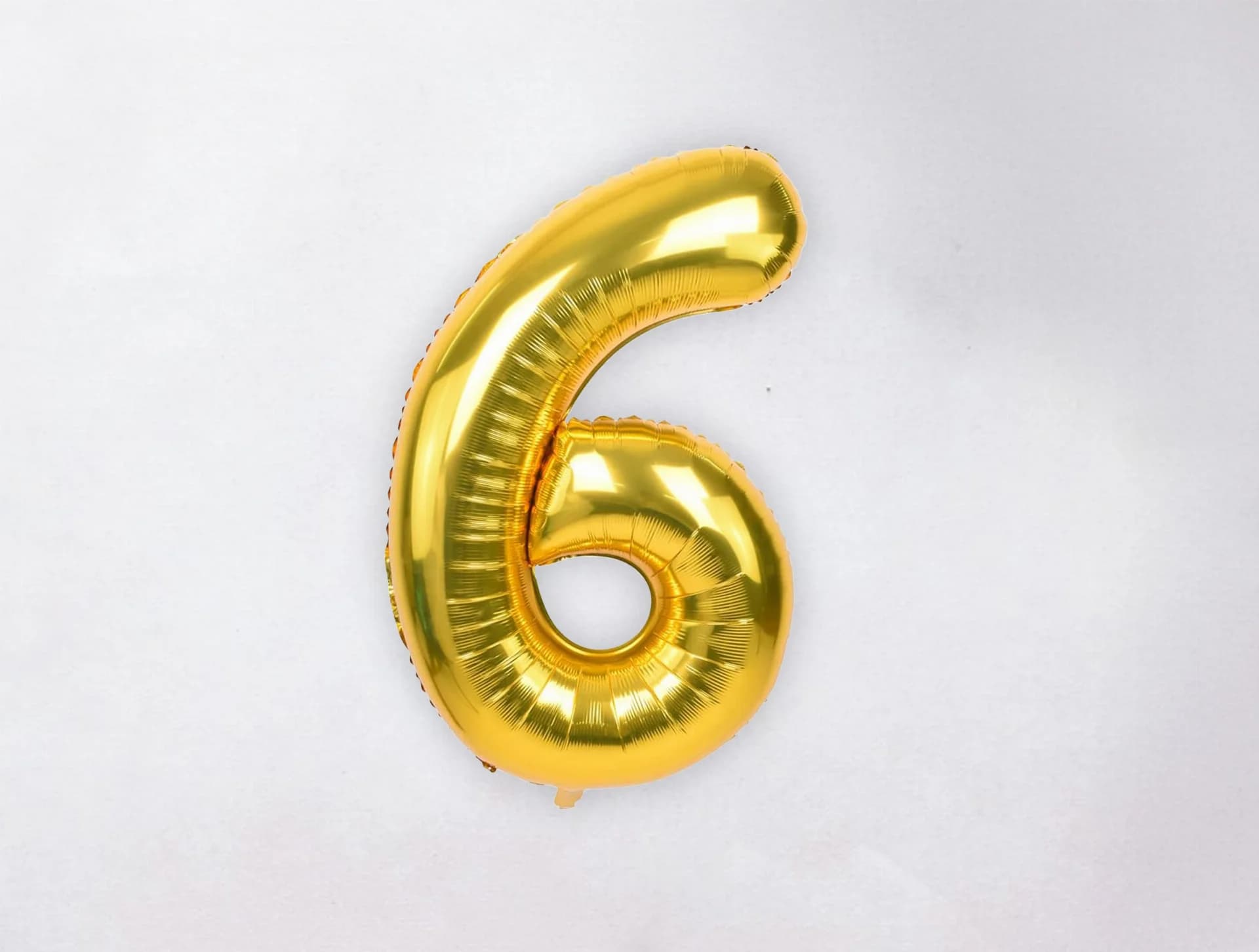 Helium Number Balloon - 6 - Gold