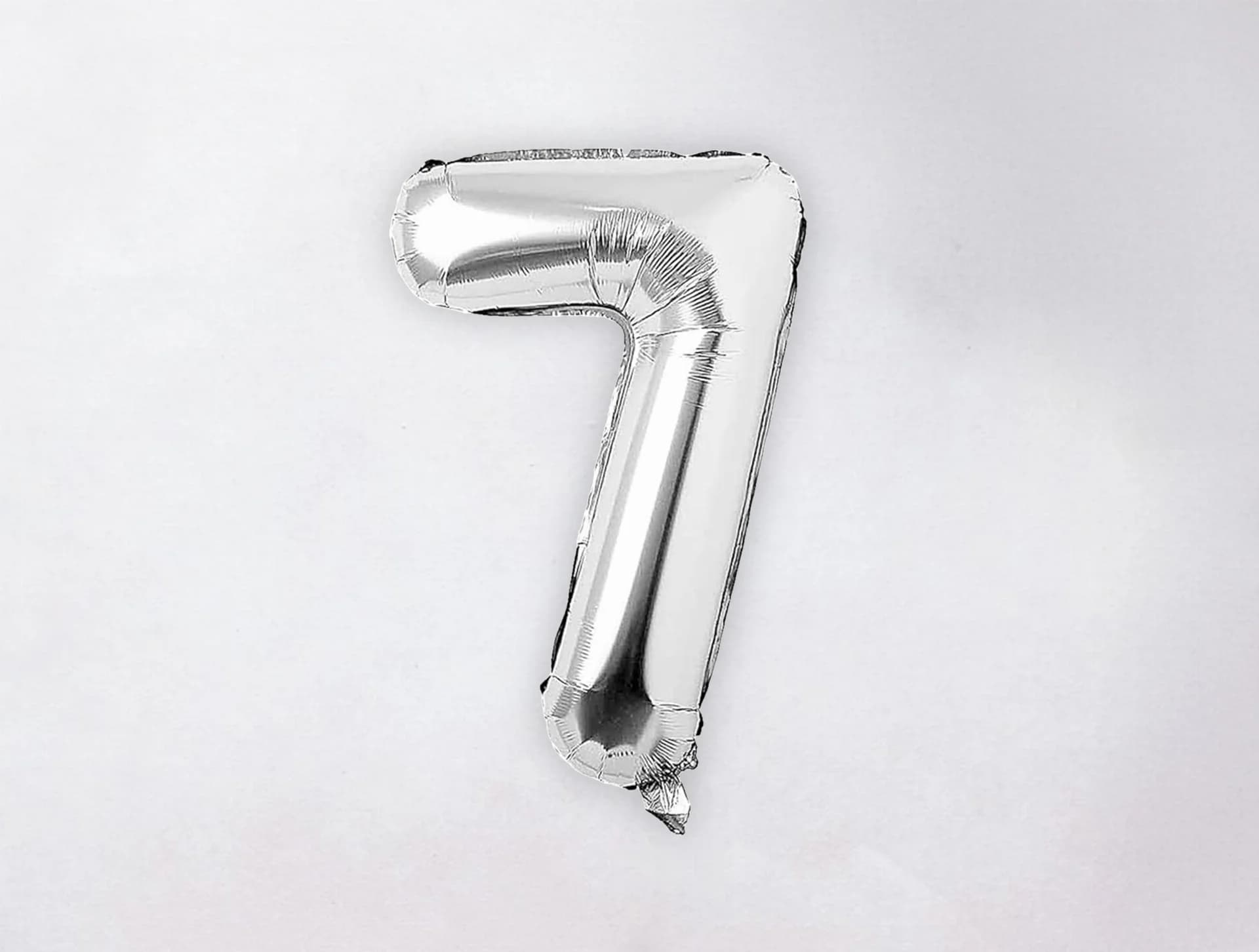 Helium Number Balloon - 7 - Silver