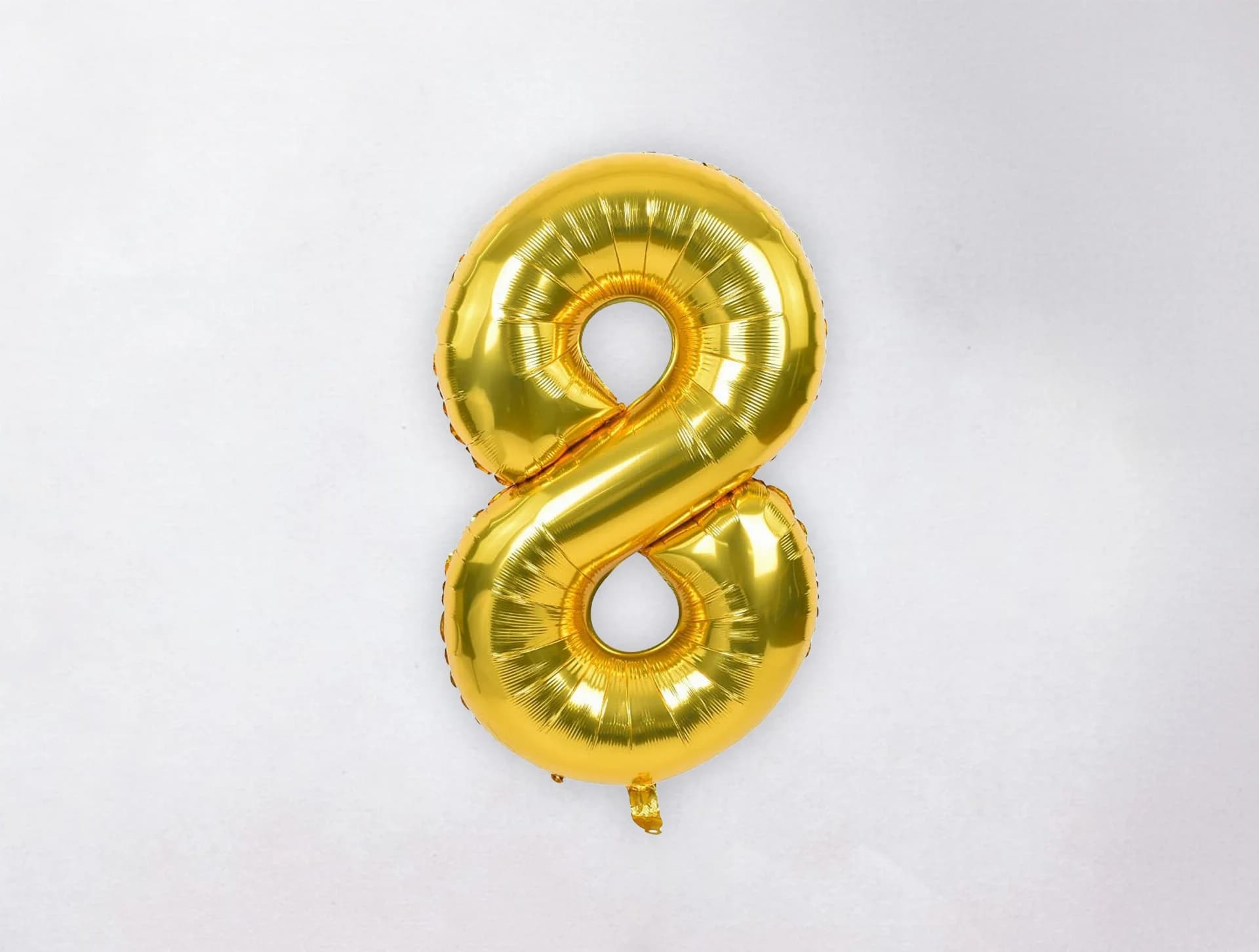 Helium Number Balloon - 8 - Gold