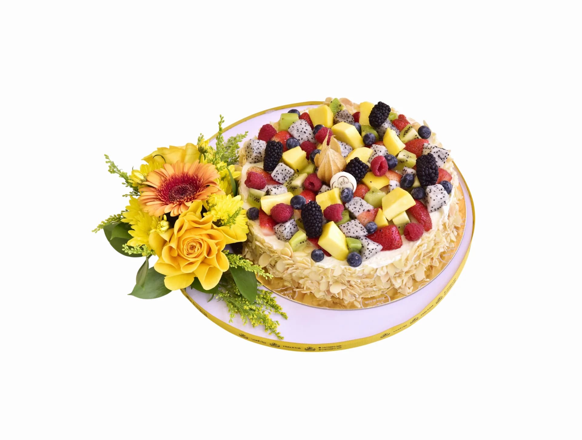 Vanila Custard Cake with Fresh Flowers