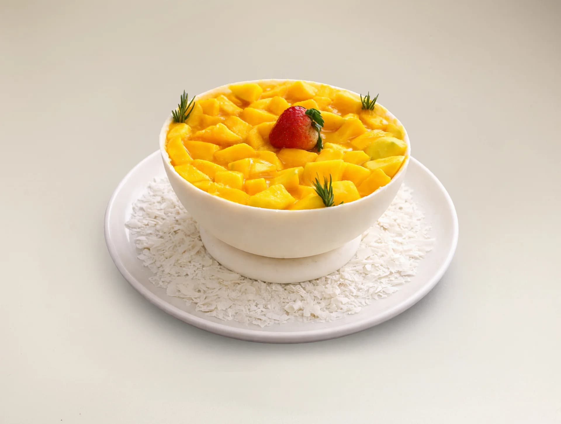 Special Vanila Mango Brulee Cake (Dome)