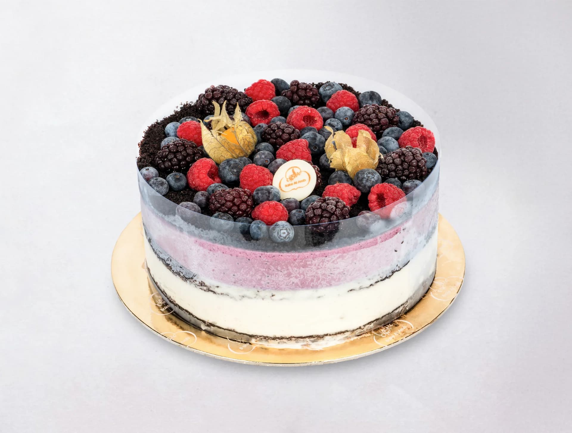 Vanilla Mix Berries Ice Cream Cake