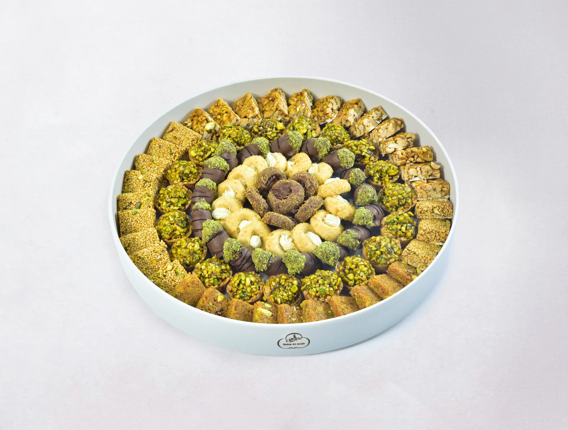 Arabic Sweets Mix Round Tray Large