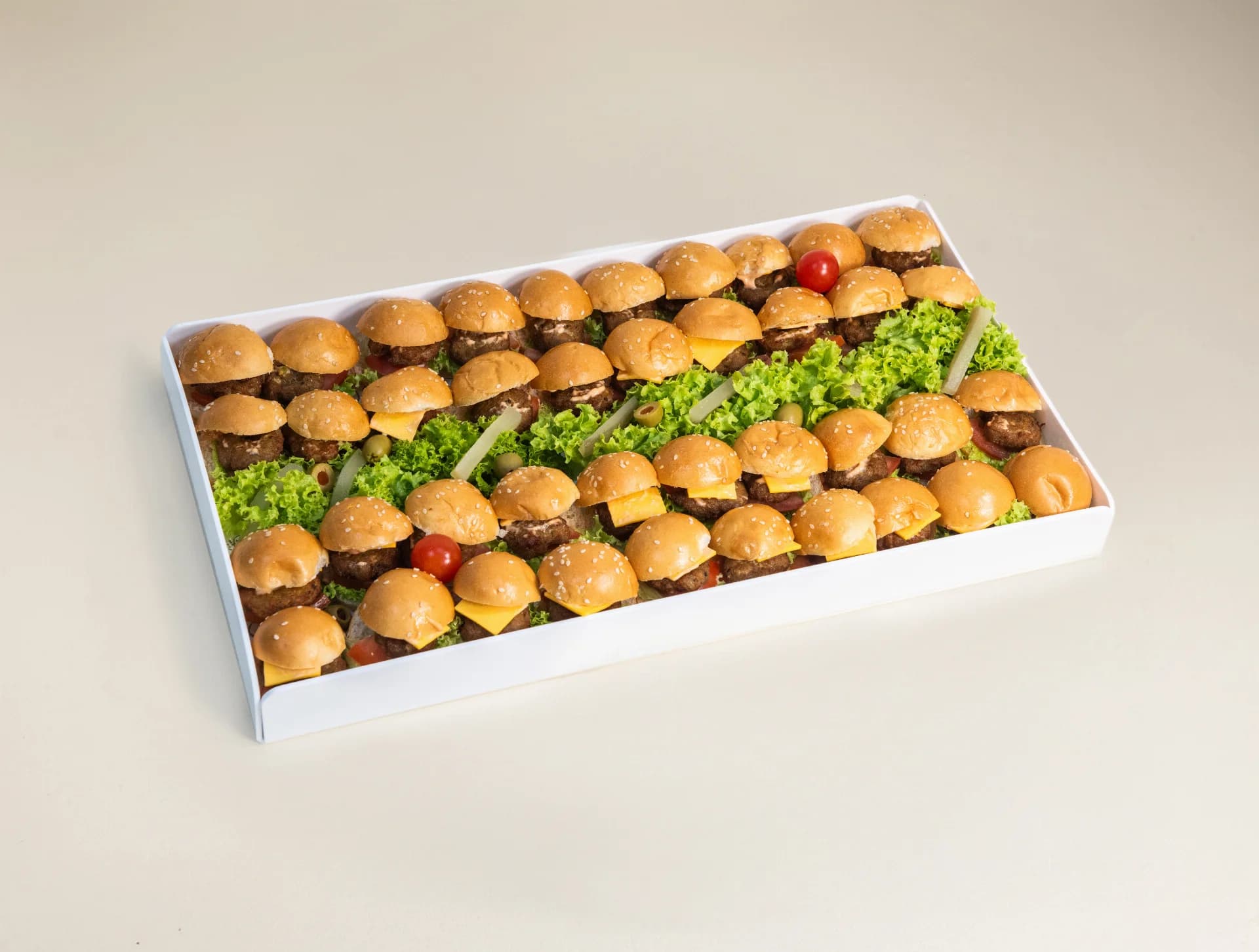 Baby Burger 40 Pcs Acrylic Tray