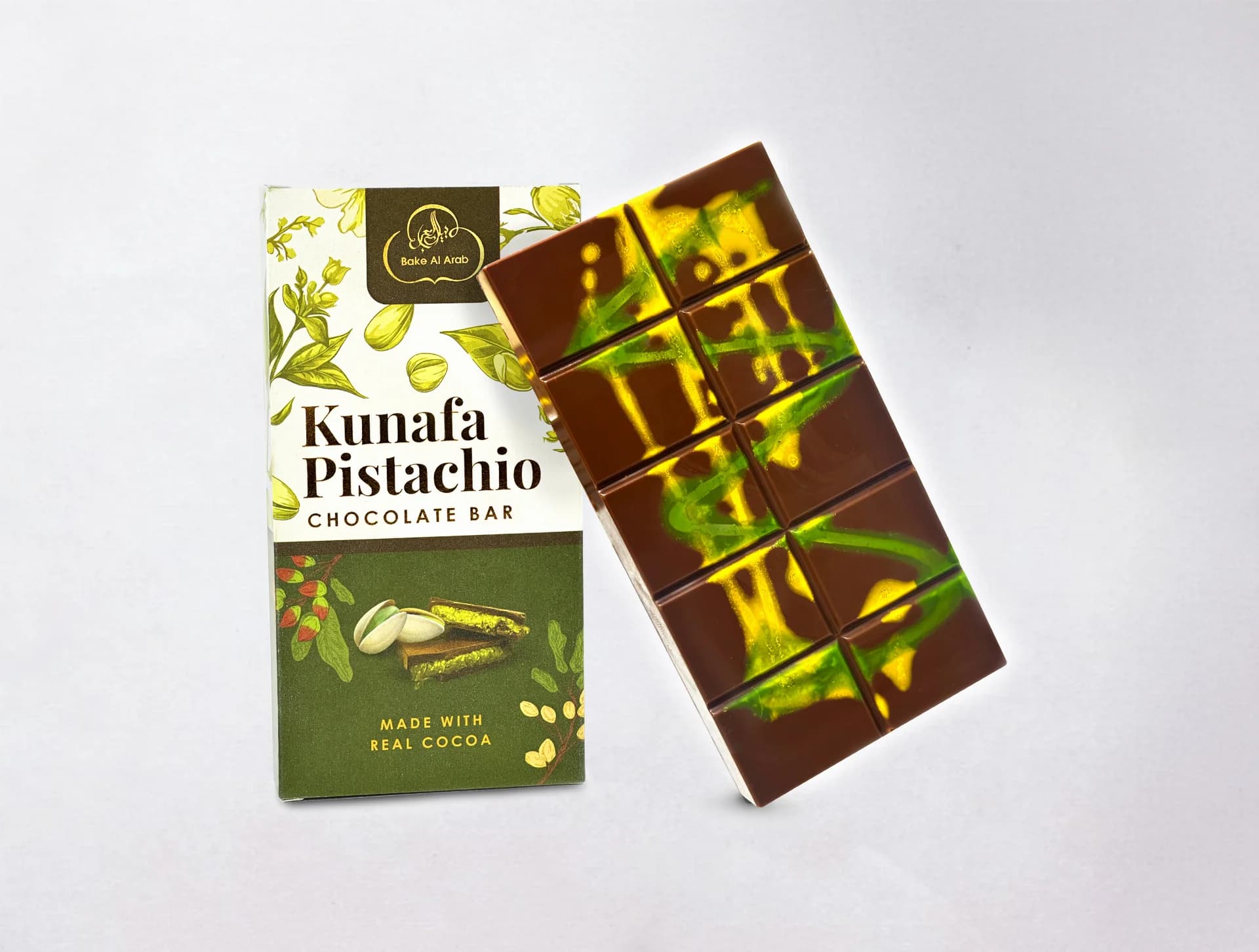 Kunafa Pistachio Chocolate Bar (210gm)