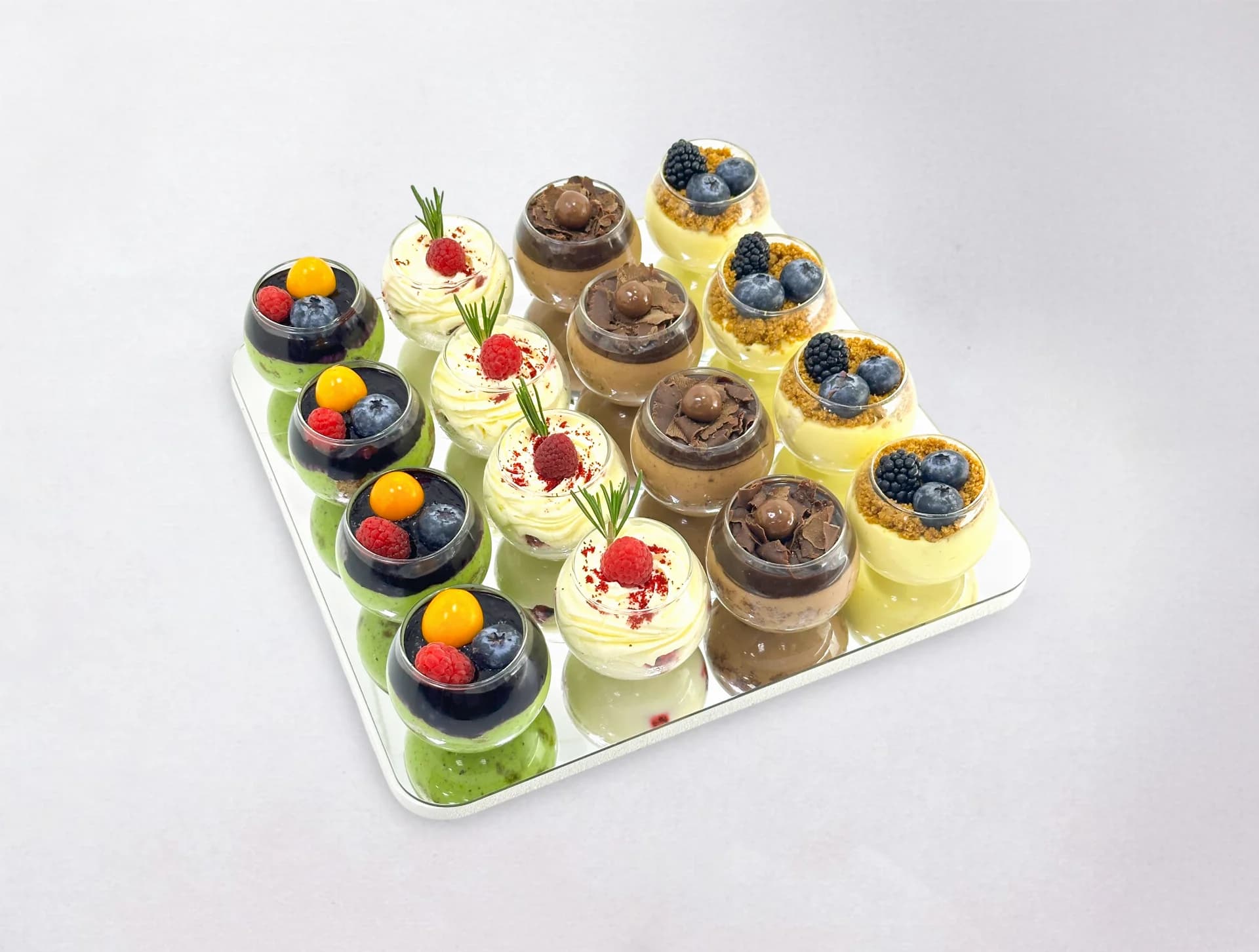 Mirror Tray Dessert Glass