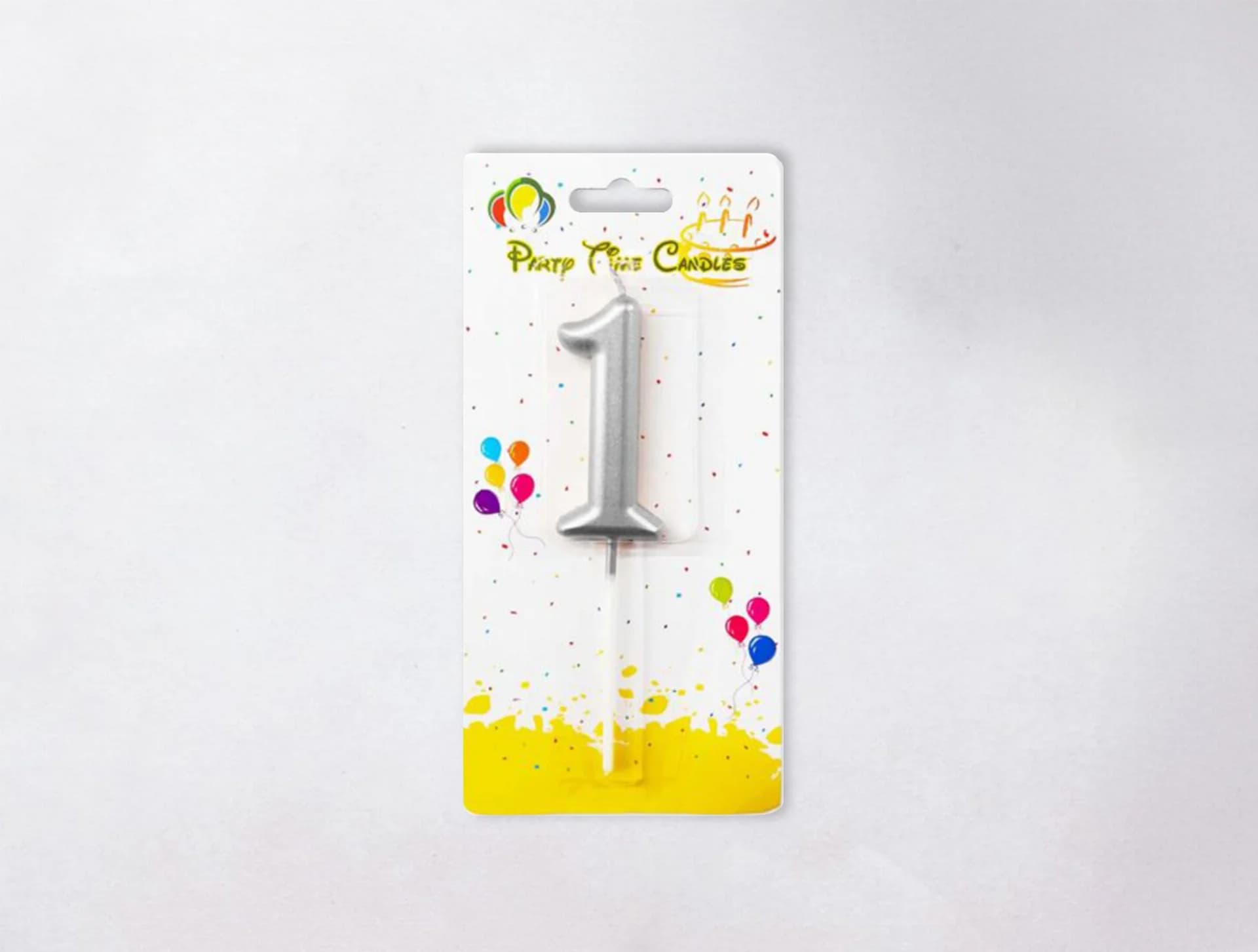 Number Candle - 1, Silver