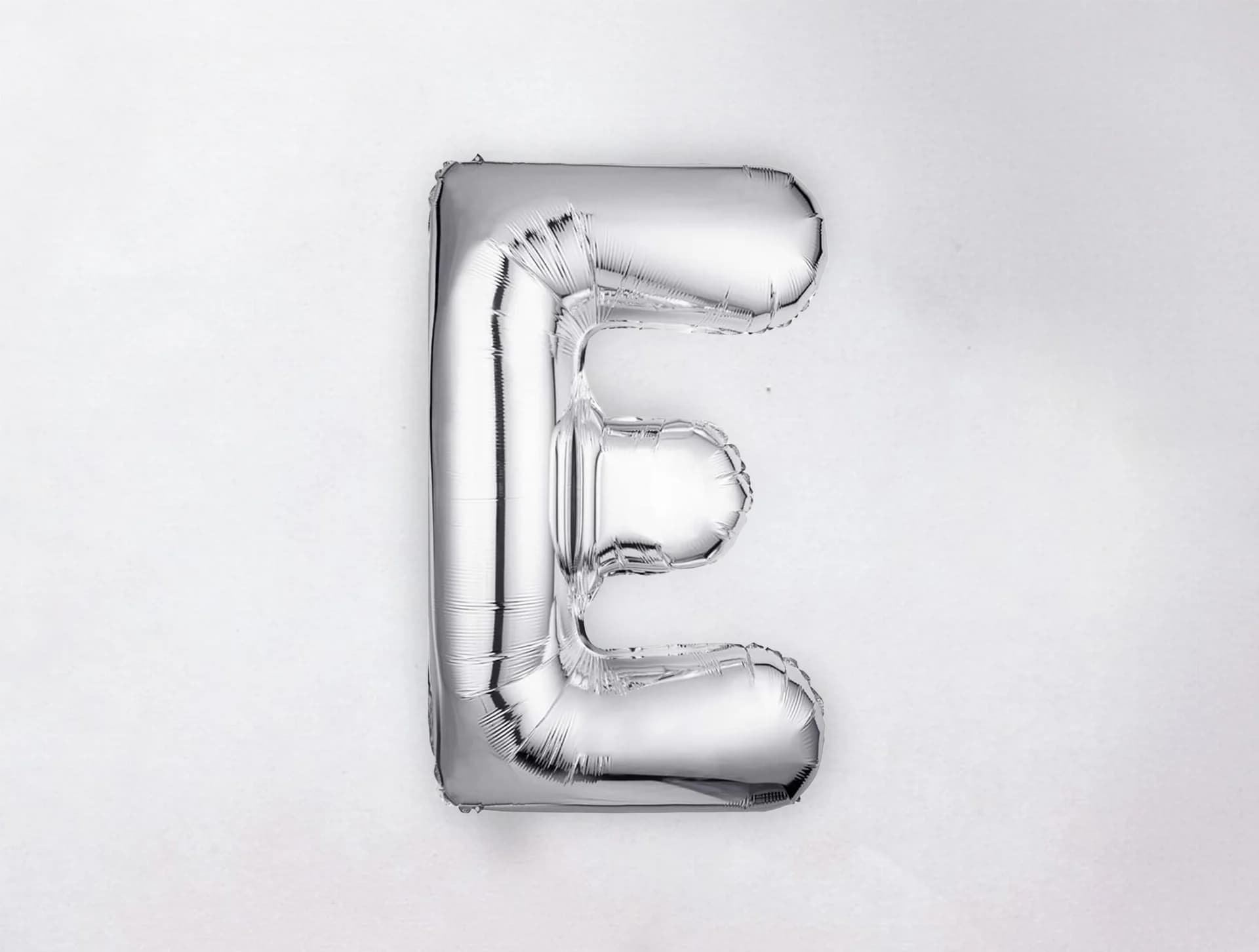 Helium Letter Balloon - E - Silver